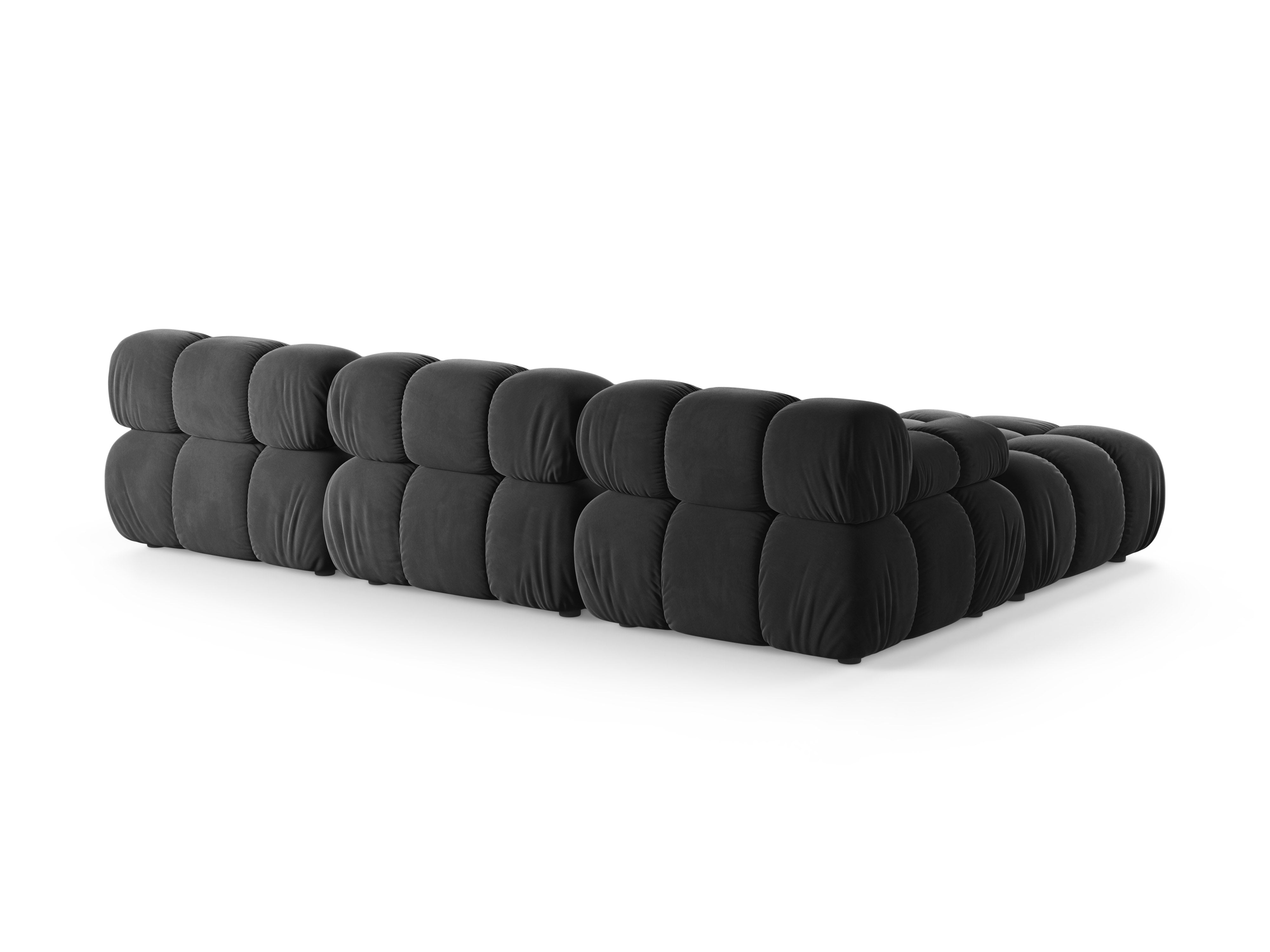 Universele hoekbank BELLIS donkergrijs velours