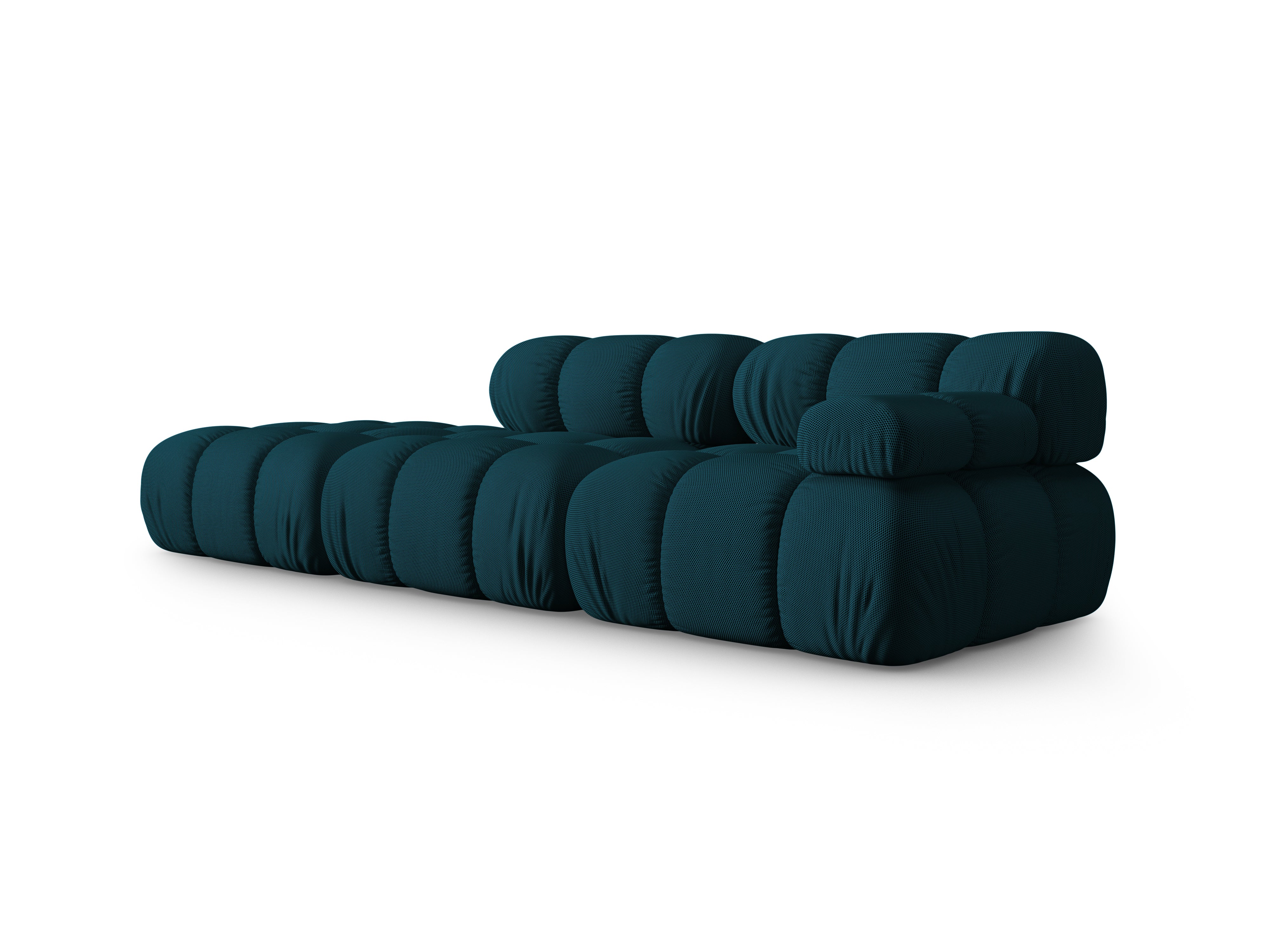 Modulaire open linker BELLIS sofa in zeegroene 3D-stof