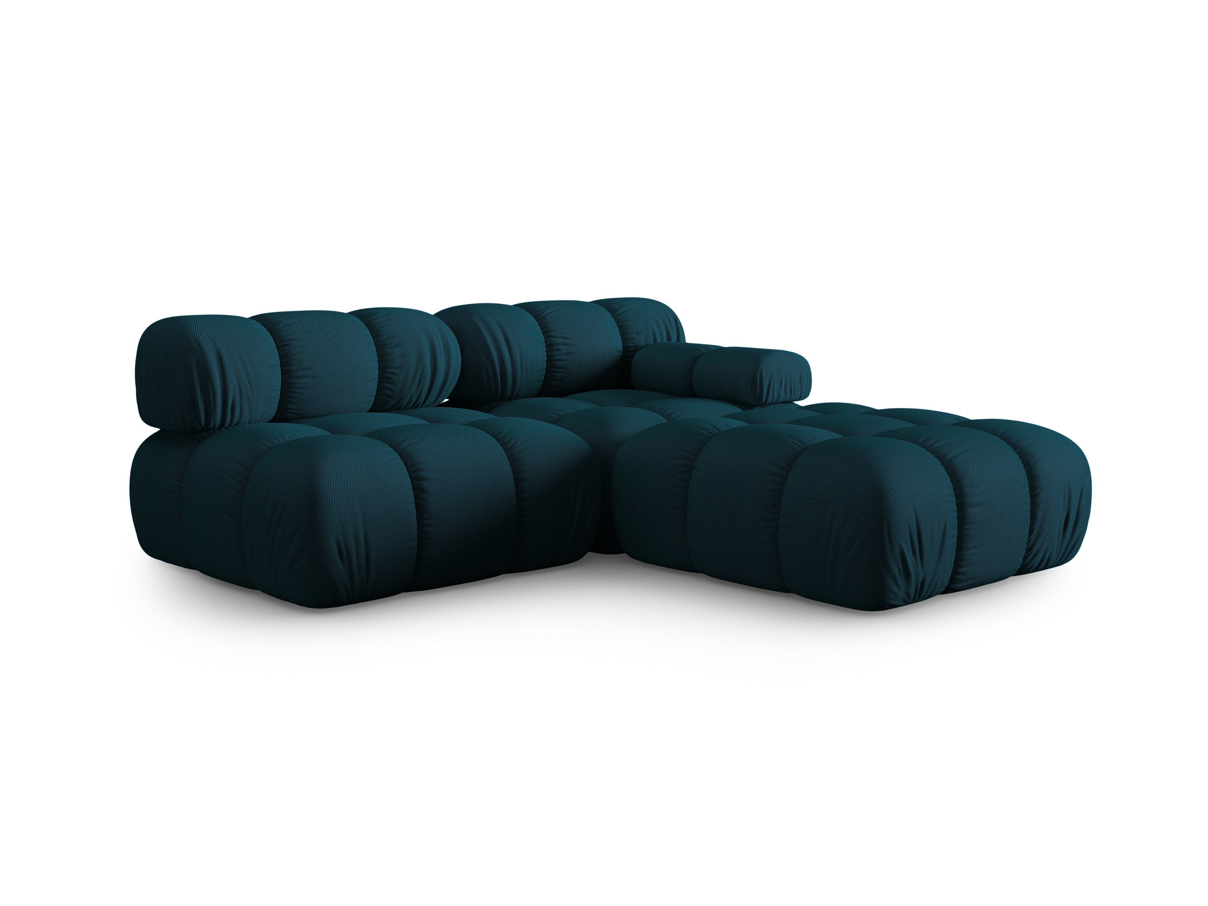 Modulaire open linker BELLIS sofa in zeegroene 3D-stof
