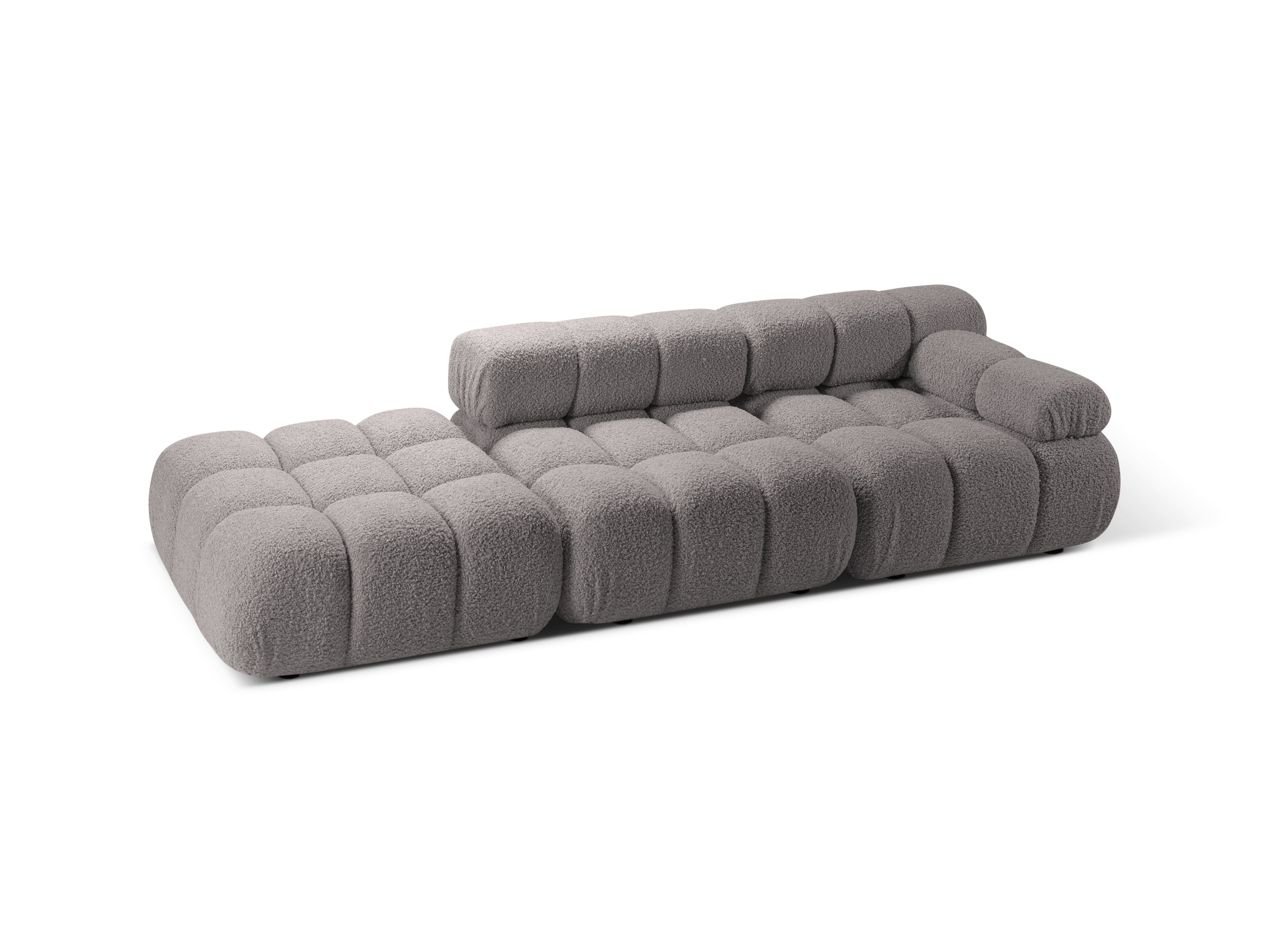 Modulaire open linker BELLIS bank in grijze boucle