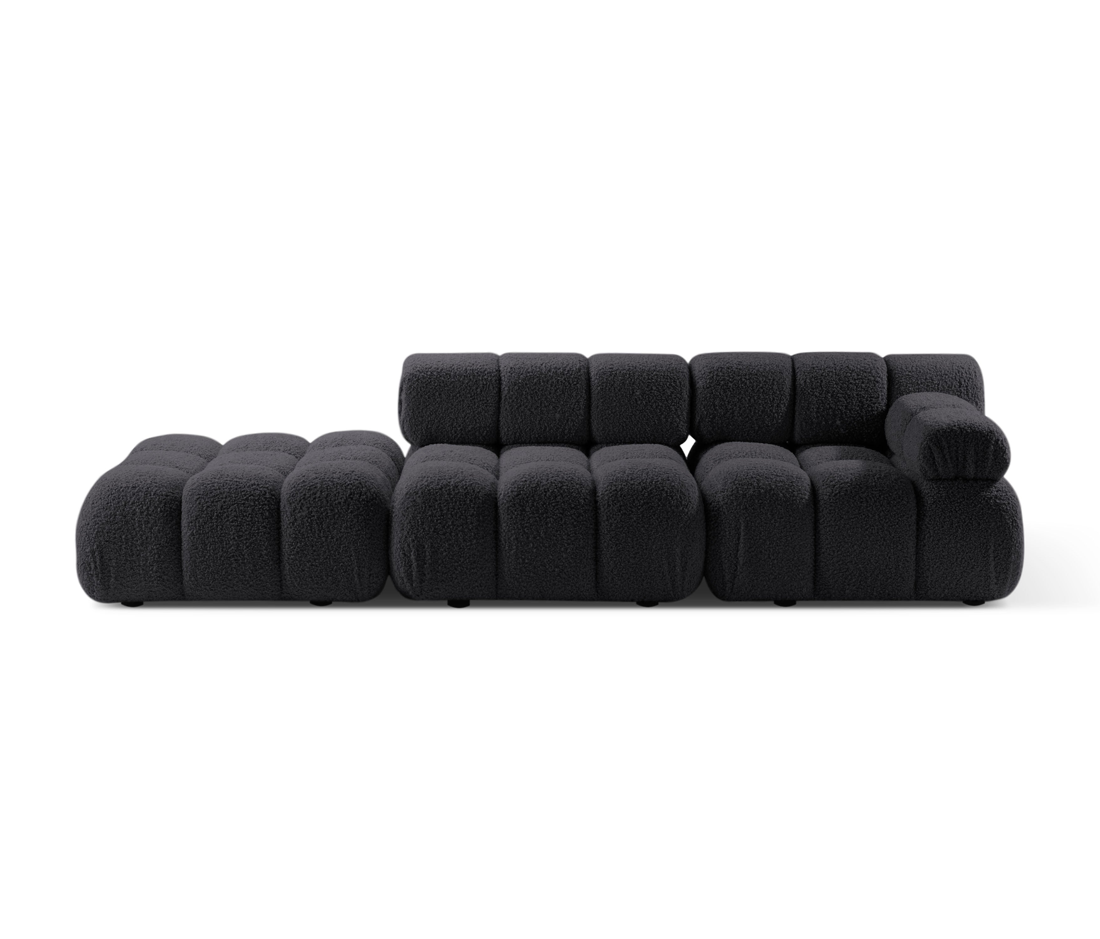 Modulaire open linker BELLIS sofa in grafiet boucle