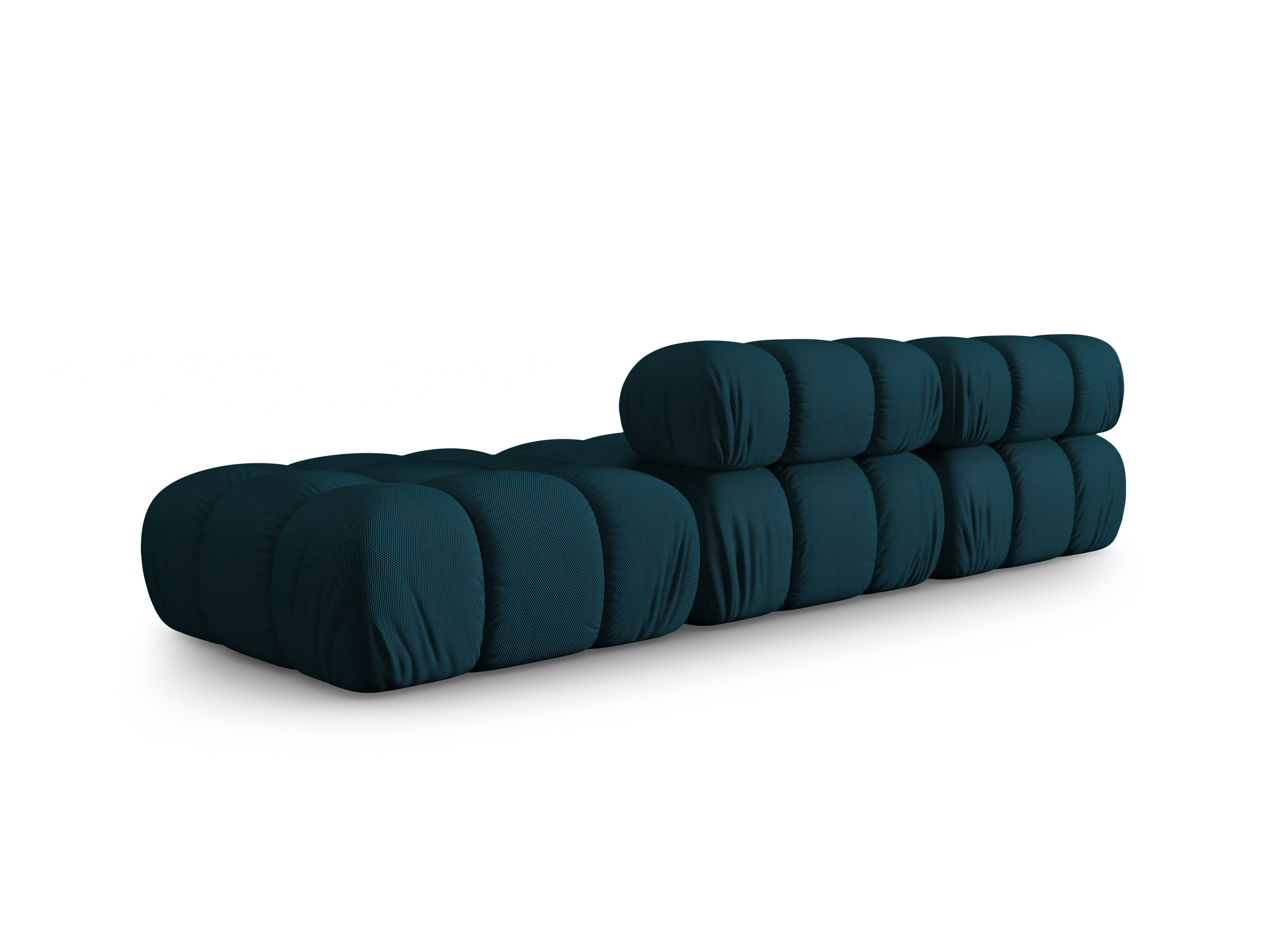 Modulaire open rechter BELLIS sofa in zeegroene 3D-stof