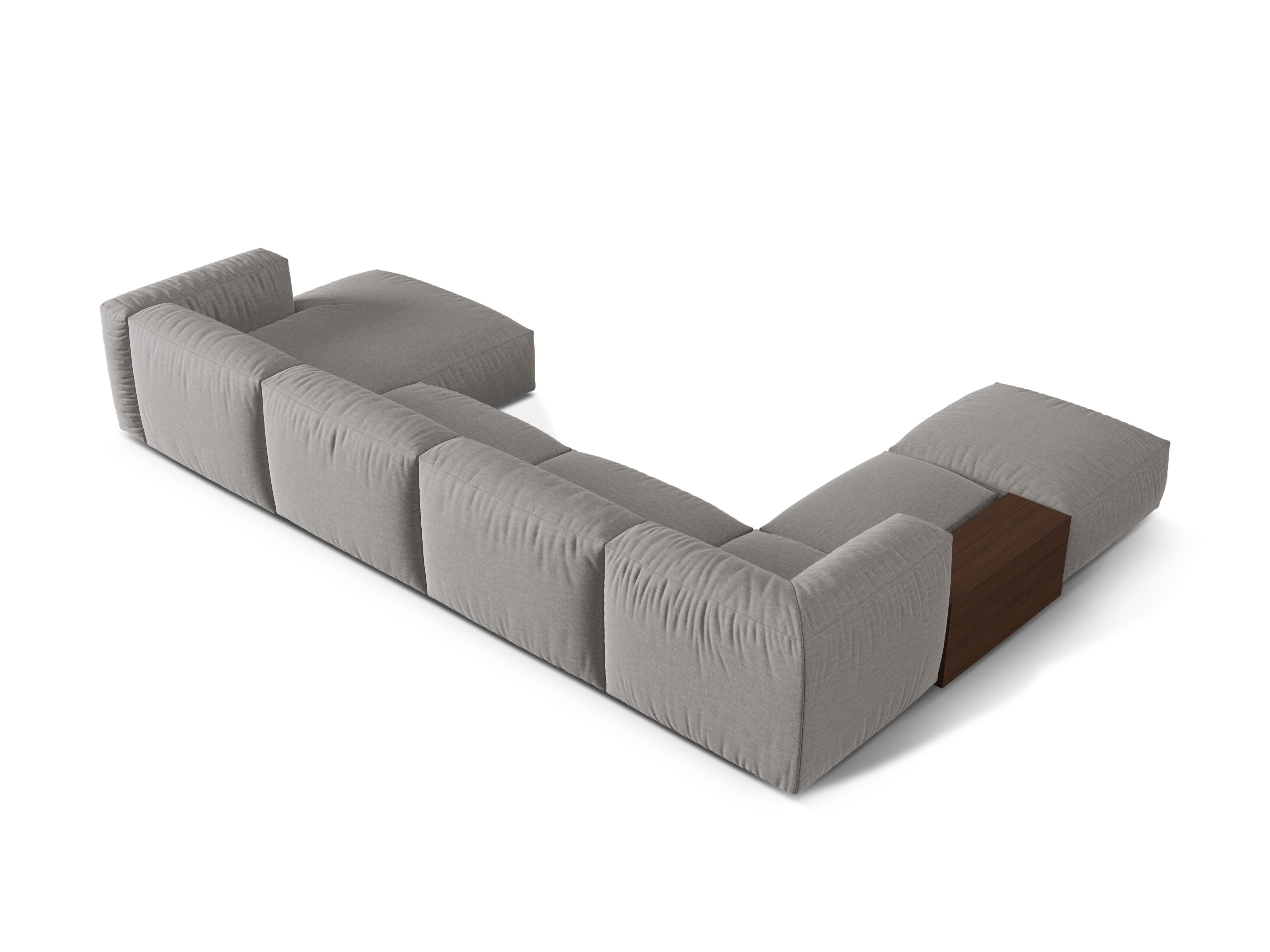 Narożnik lewostronny panoramiczny MARTINA jasnoszary – sofa narożna
