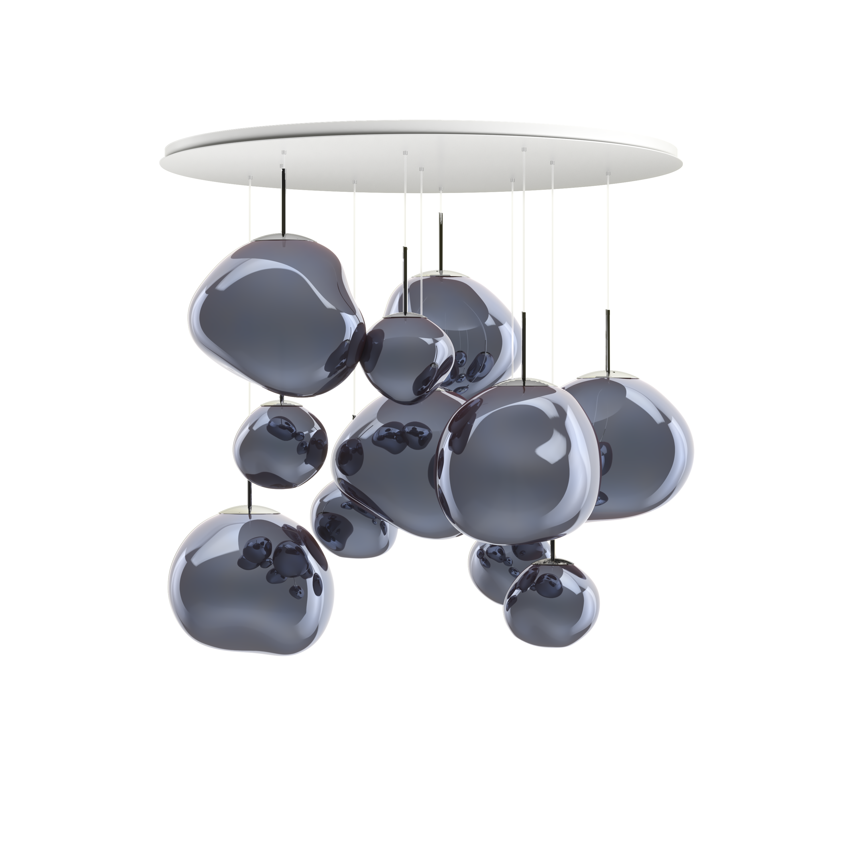 MELT MEGA rookglas plafondlamp