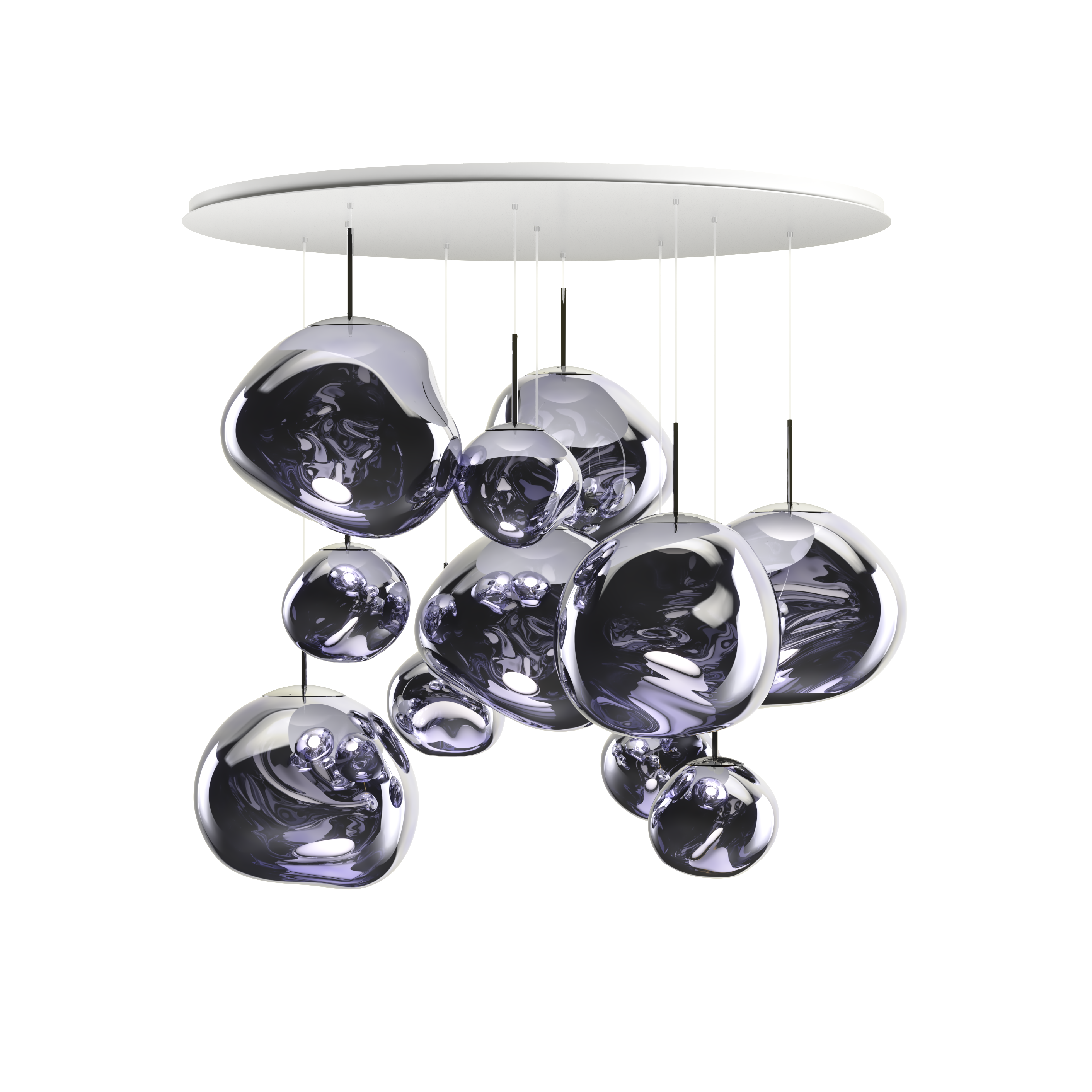 MELT MEGA rookglas plafondlamp