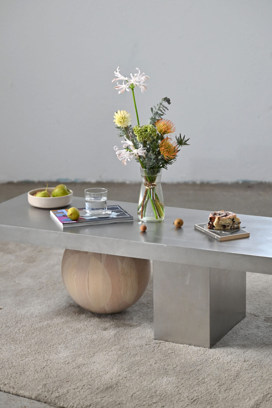 Koffietafel MOORT staal en hout