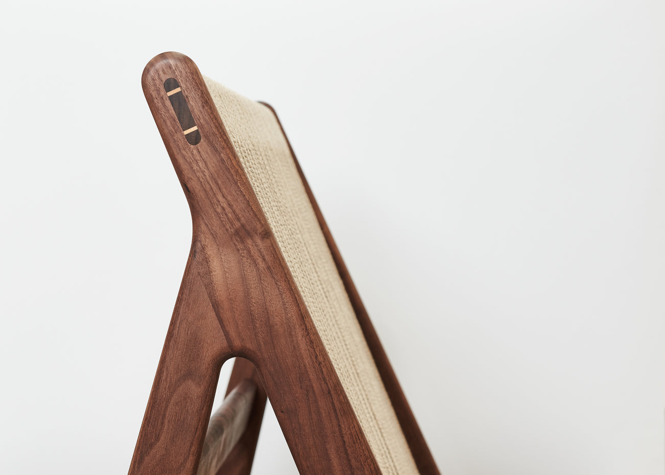 Fauteuil MR01 notenhout en linnen