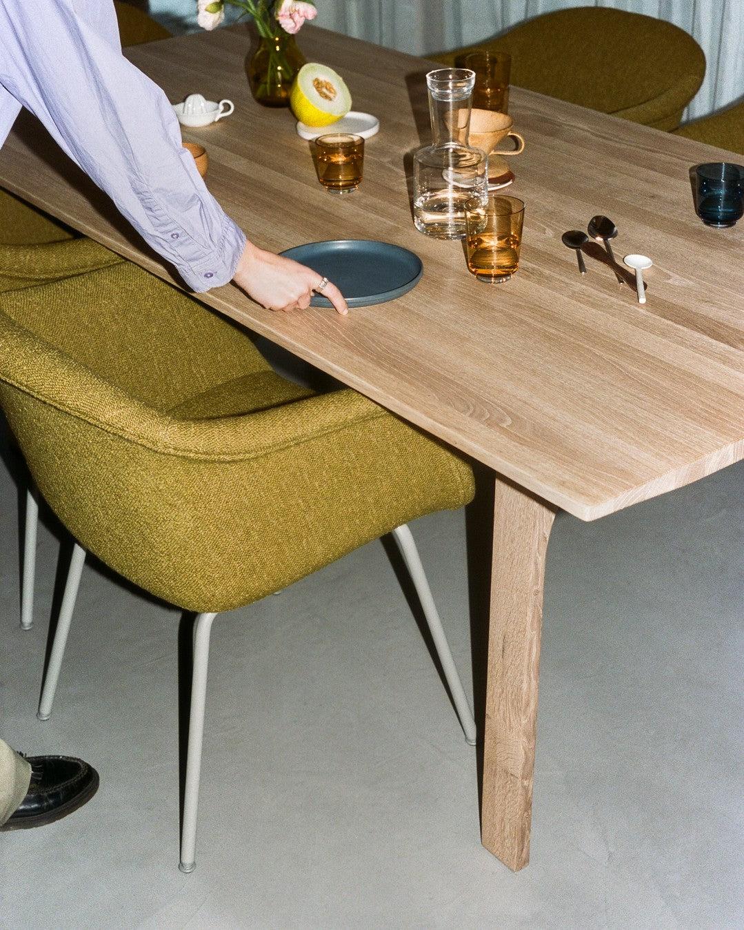 Uitschuifbare tafel EARNEST eiken olie behandeld