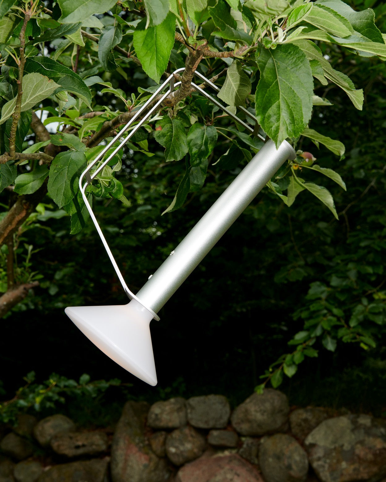 Draagbare buitenlamp PITON zilver