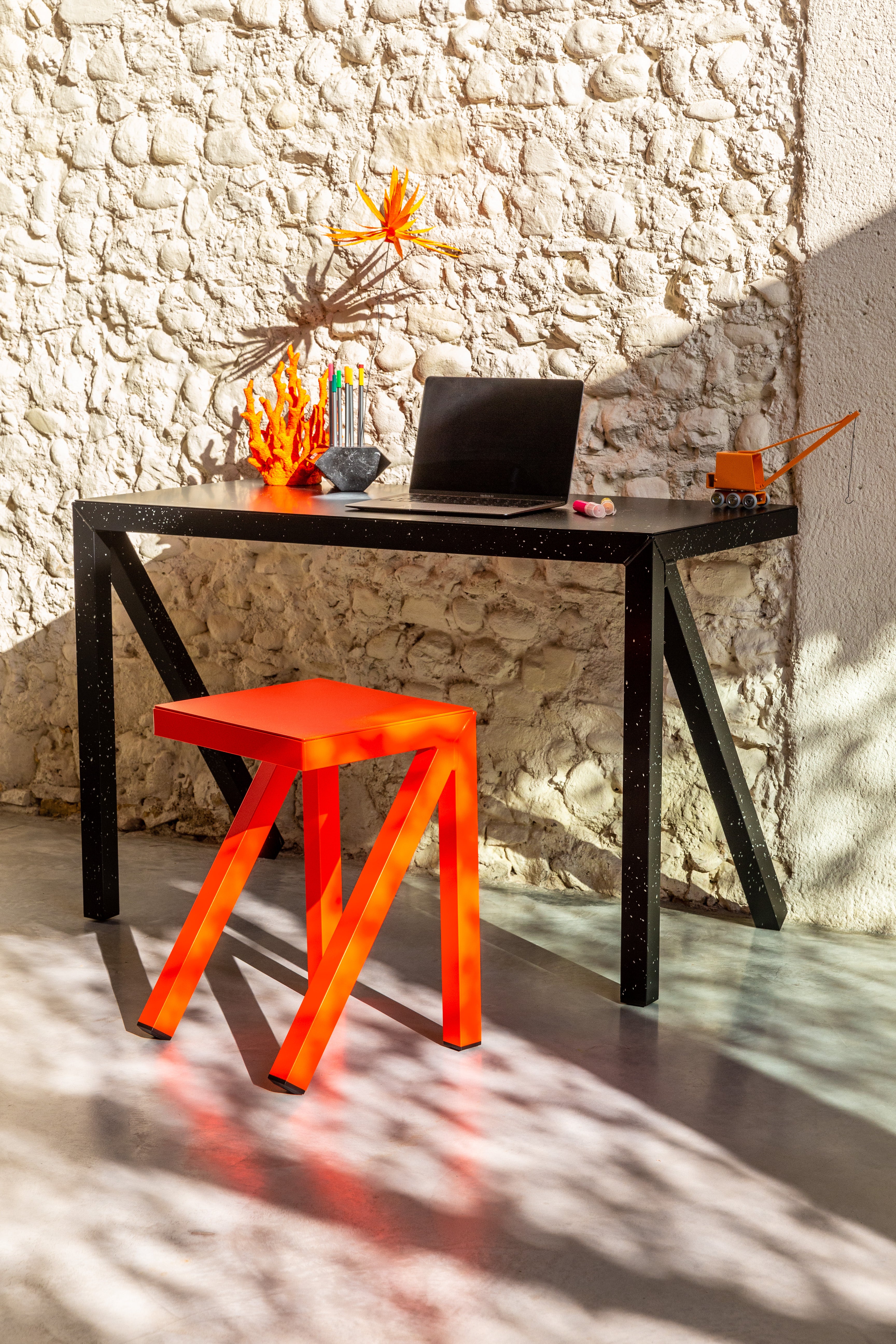 Bureau BUREAURAMA zwart met wit