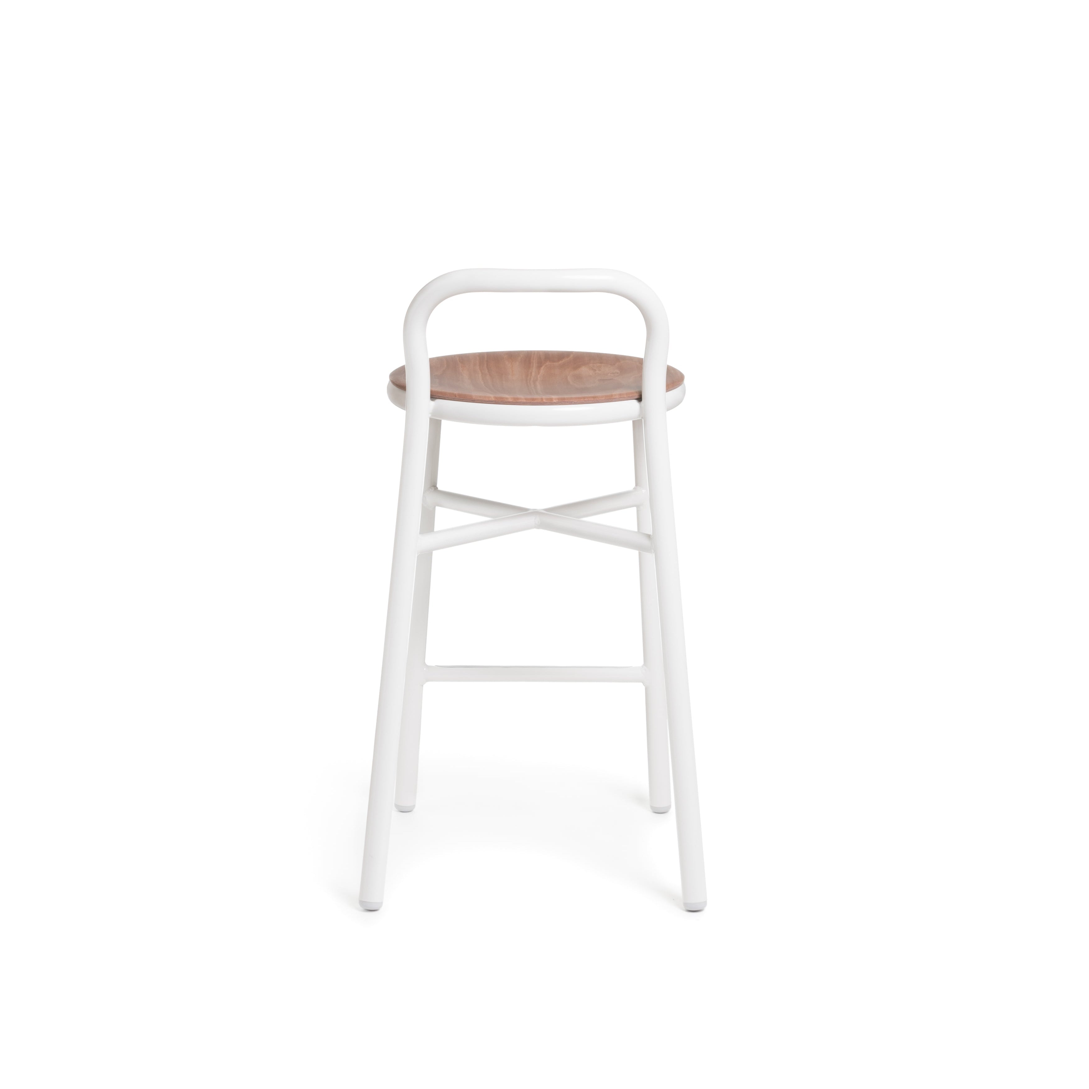 PIPE stool in light beech wood