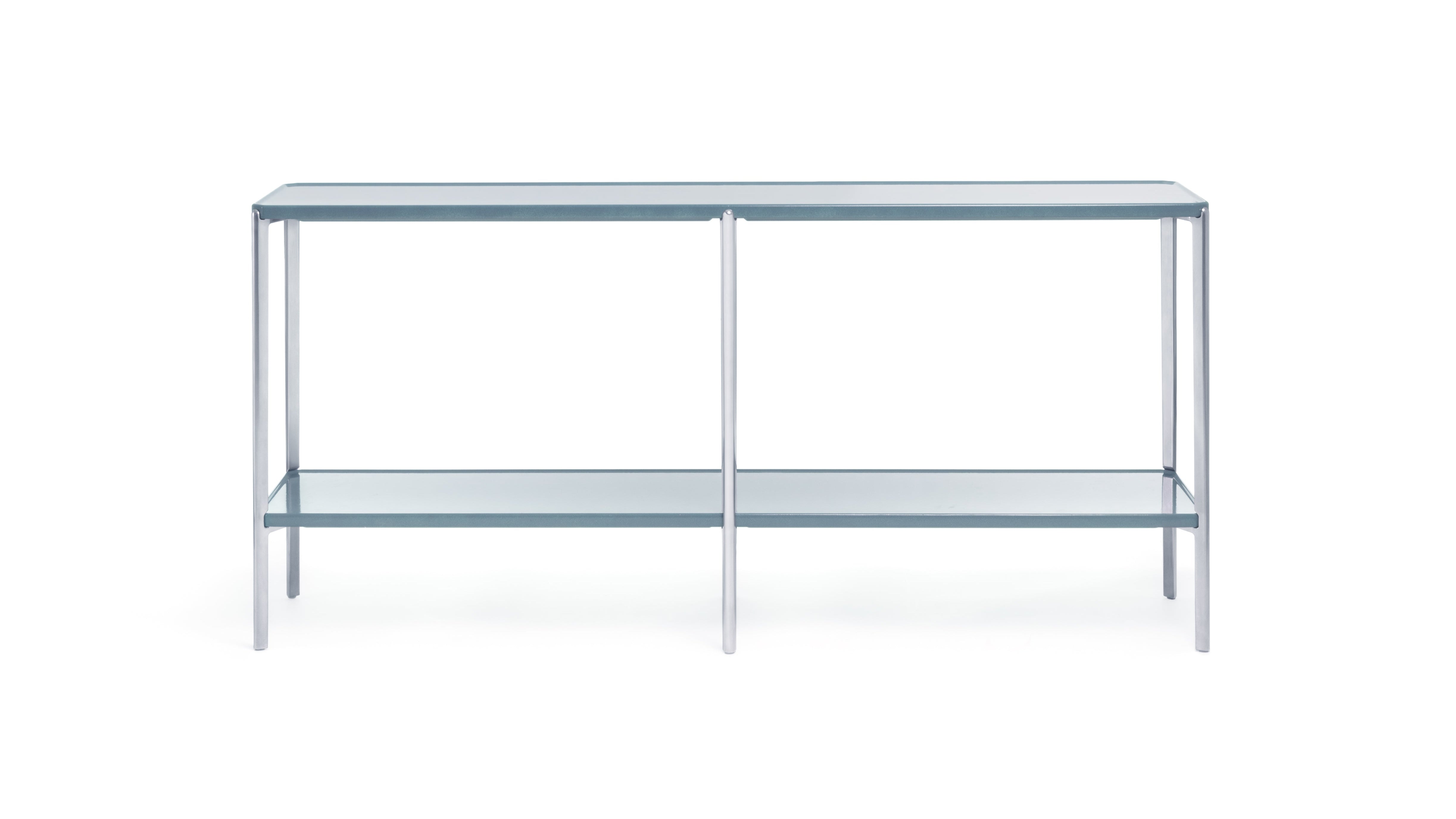 TAMBOUR Doppelregal blauer Beton