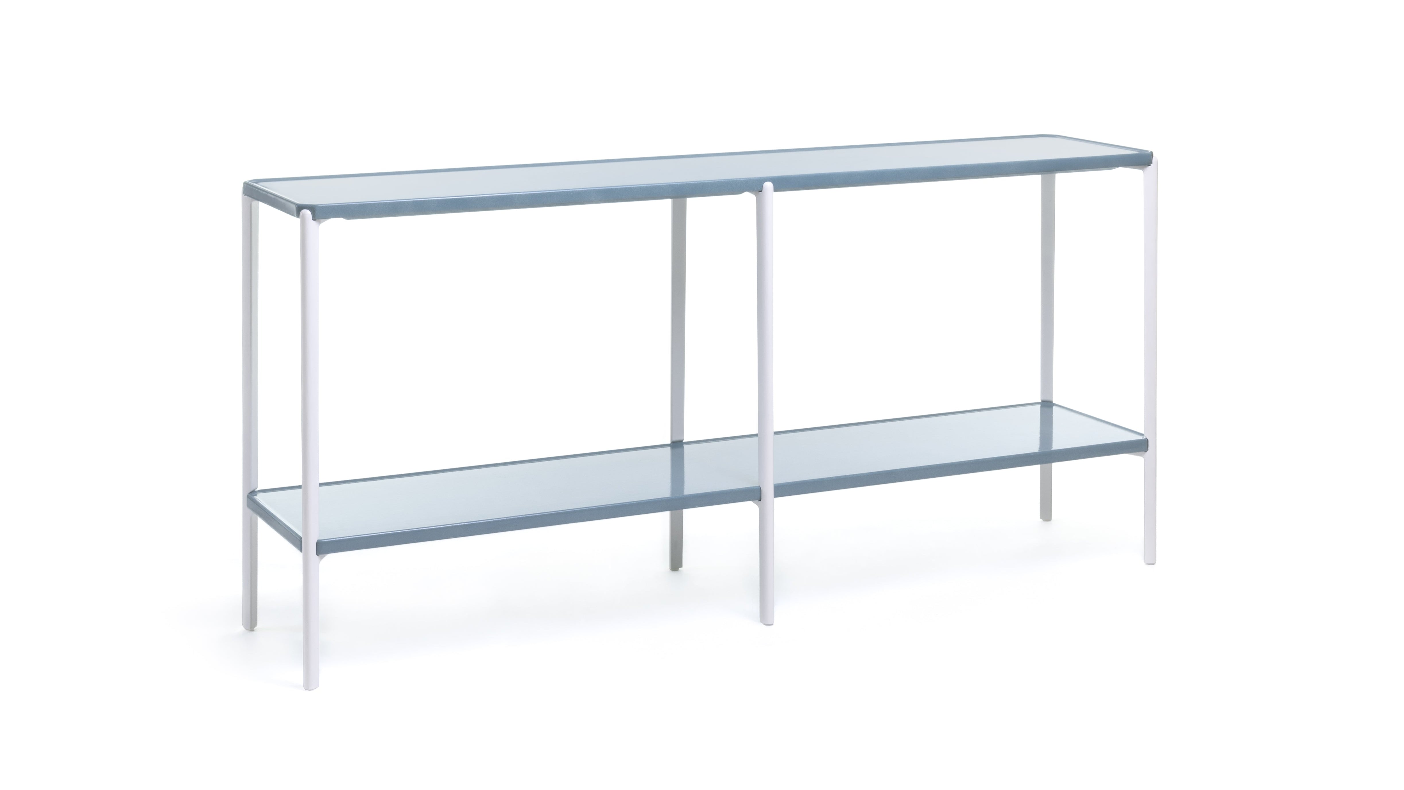 TAMBOUR Doppelregal blauer Beton