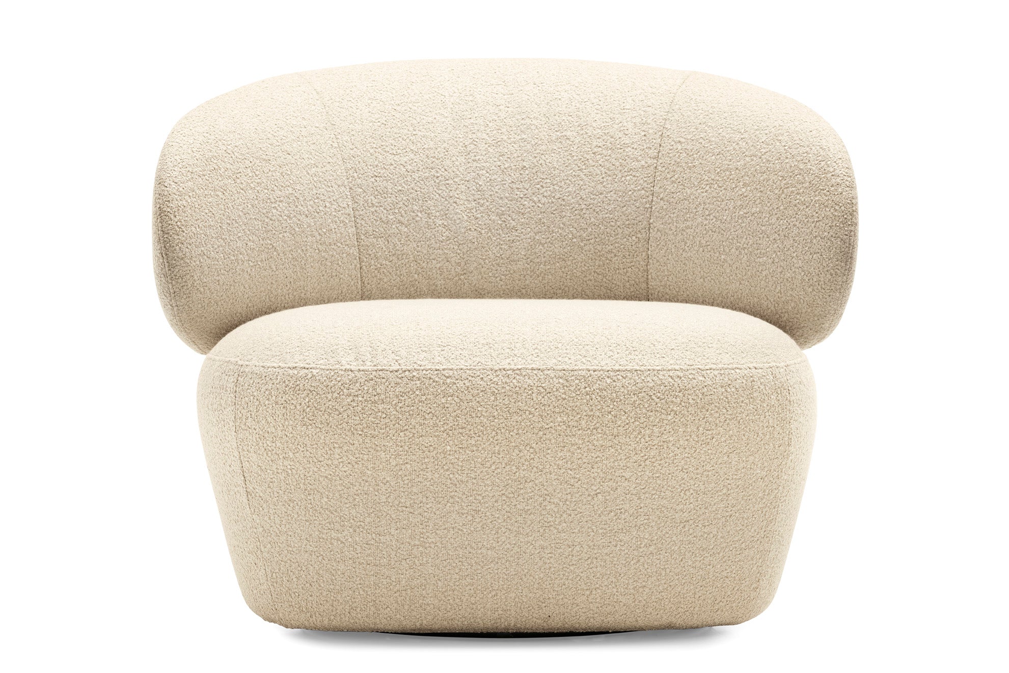 Upholstered swivel armchair MARA