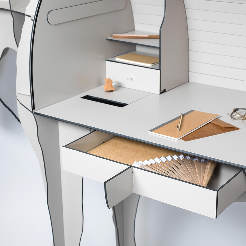 Biurko MATURIN ciemnozielony – Ibride