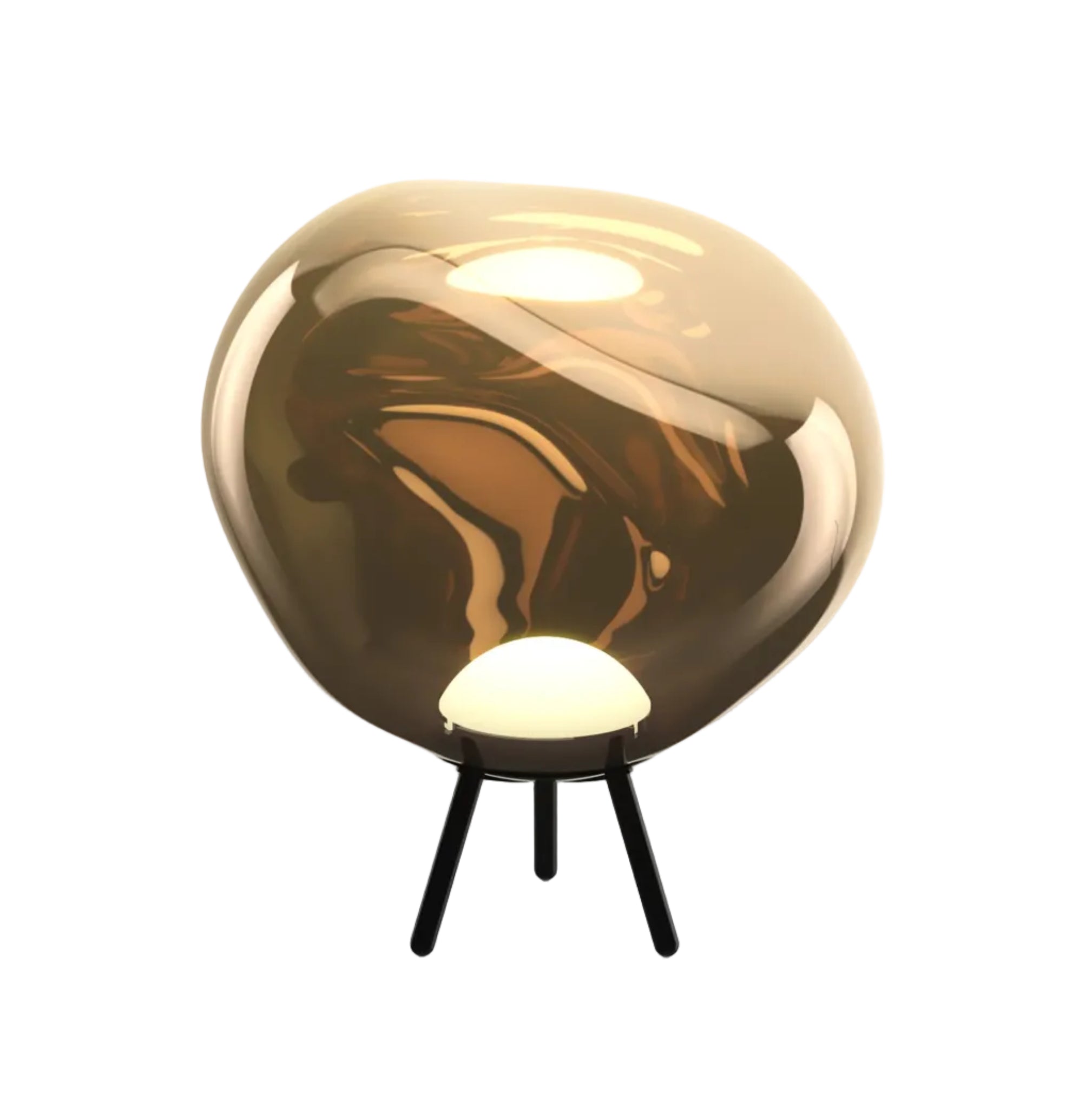 Draagbare lamp LARGE MELT bruin