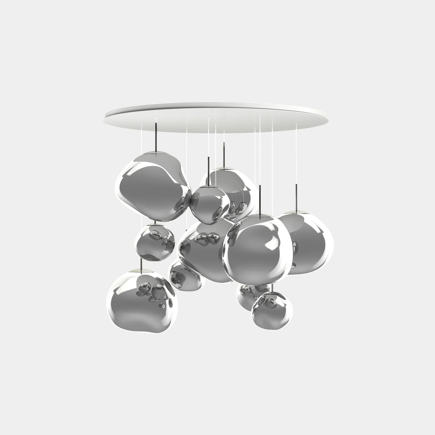 Deckenleuchte MELT MEGA silber