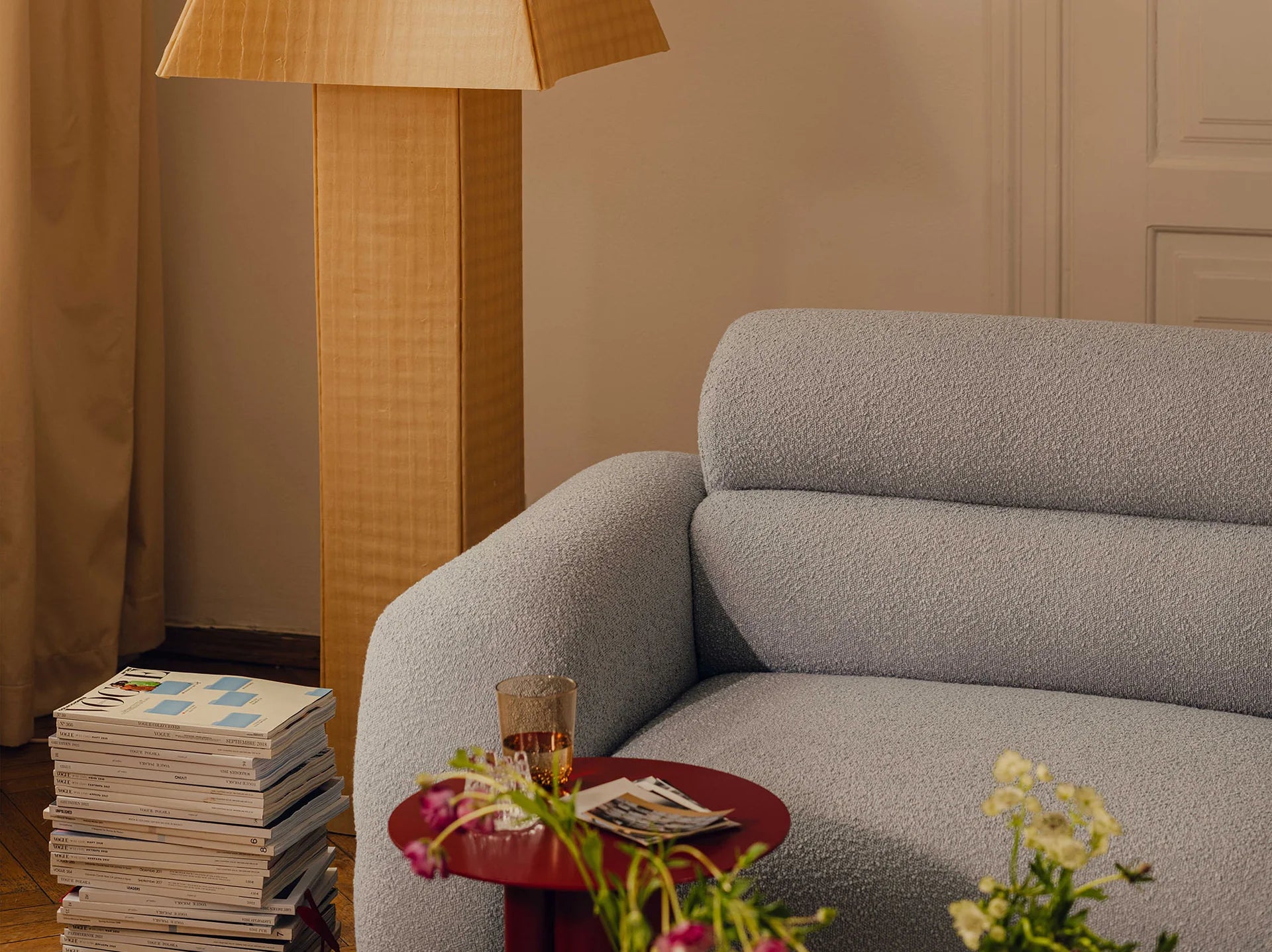 Modulaire bank NEO - linkermodule in blauwe boucle