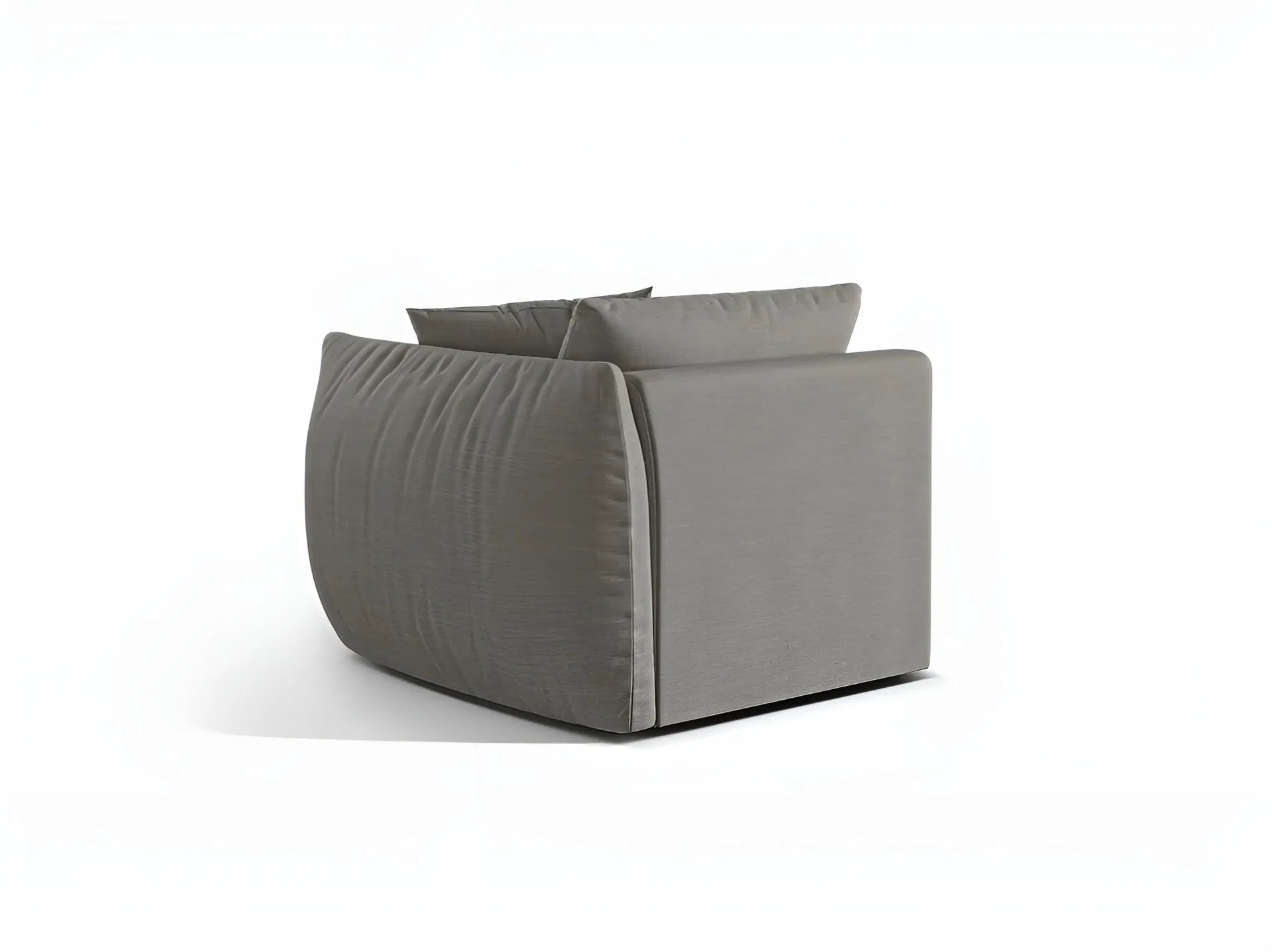 Sofa modułowa CHRIS - element prawostronny szary szenil – sosna