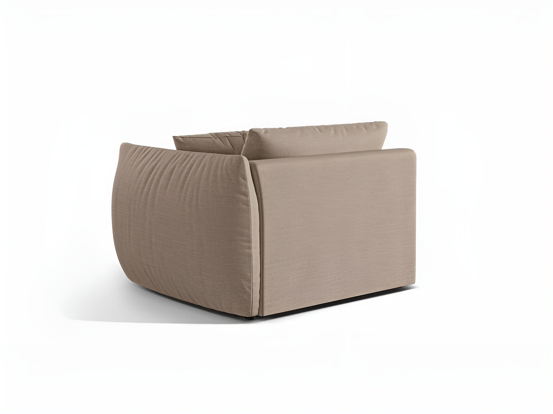 Modulares Sofa CHRIS - breites Element rechtsseitig sandfarbener Chenille