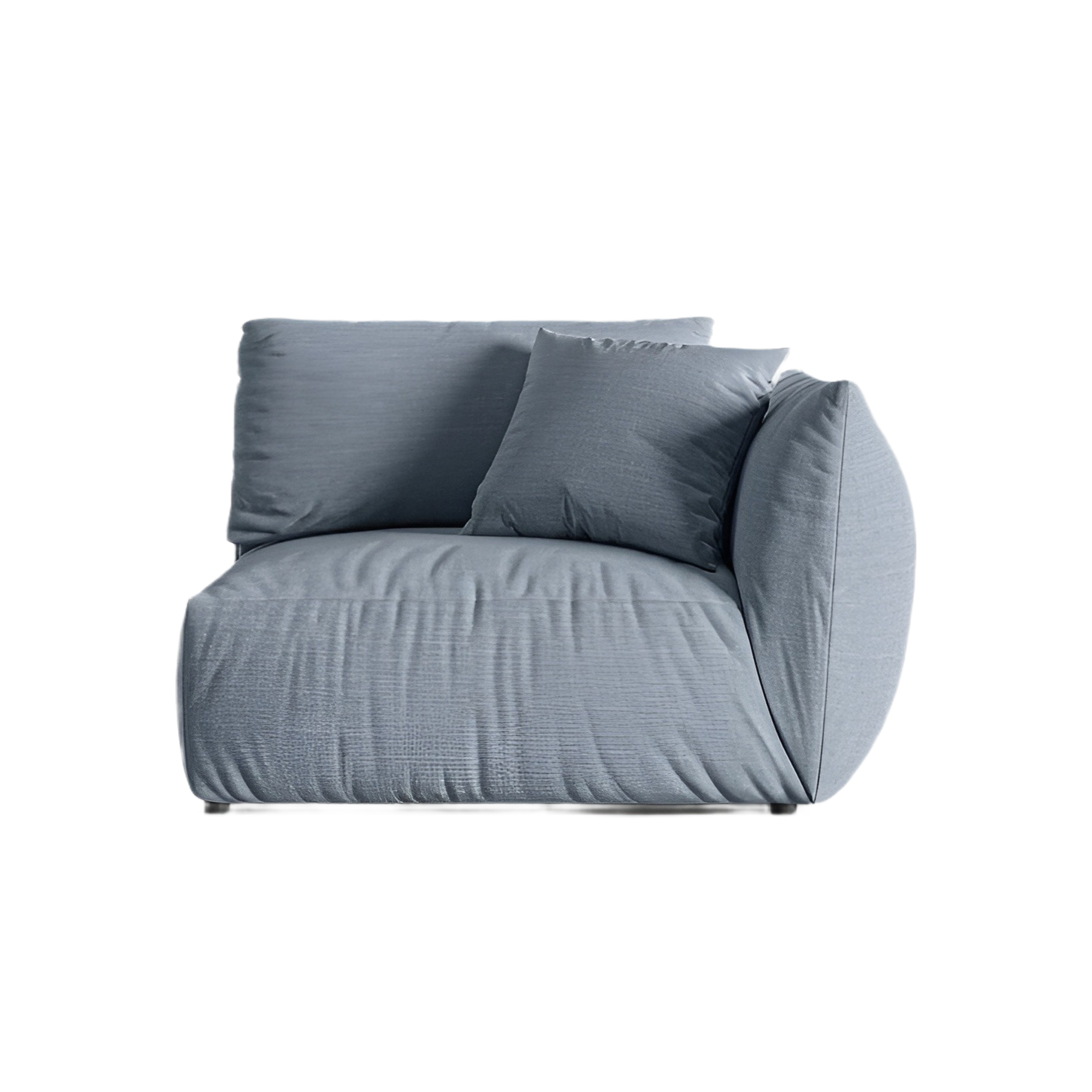 CHRIS modular sofa - wide right-side element light blue chenille