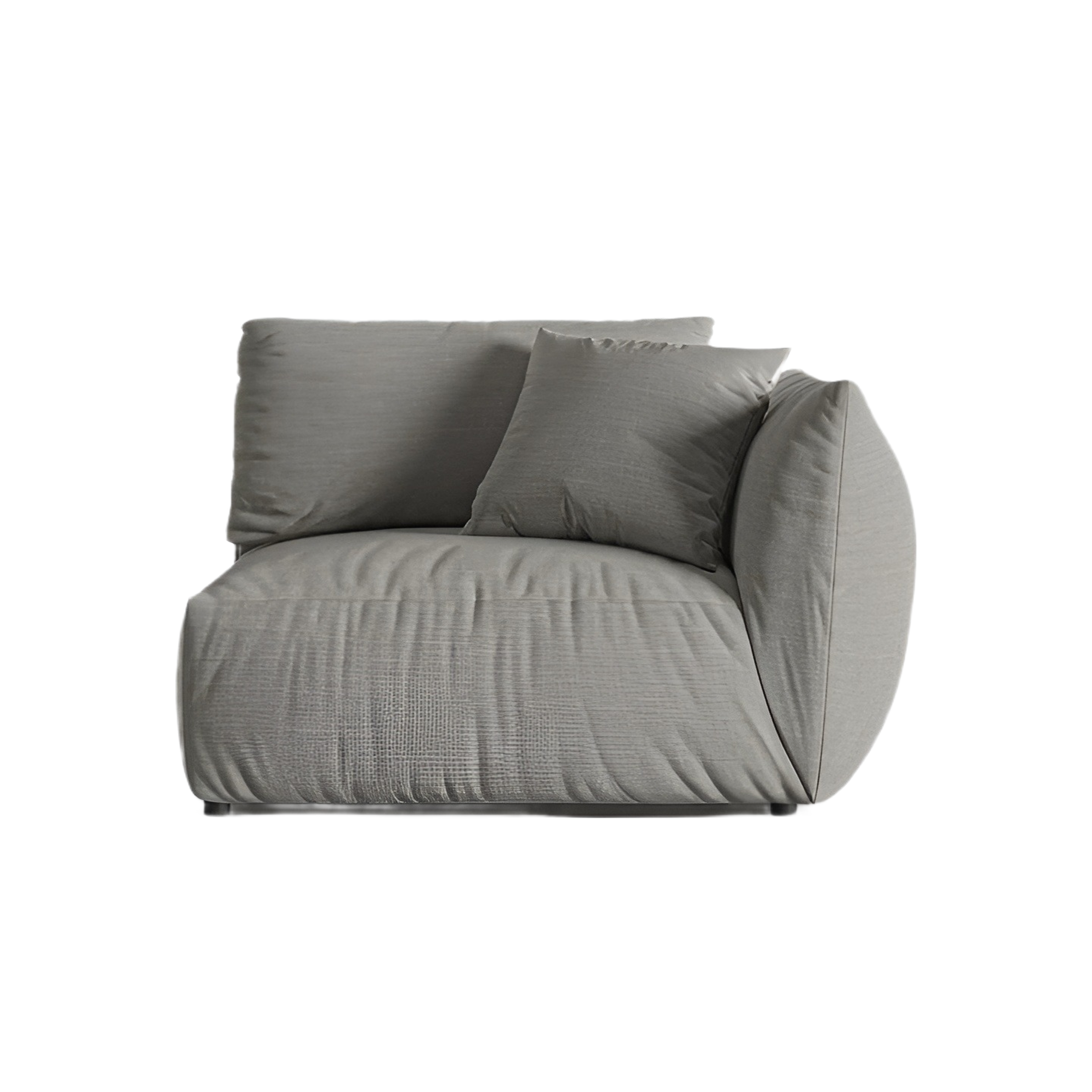 Modulares Sofa CHRIS - breites rechte Element graues Chenille