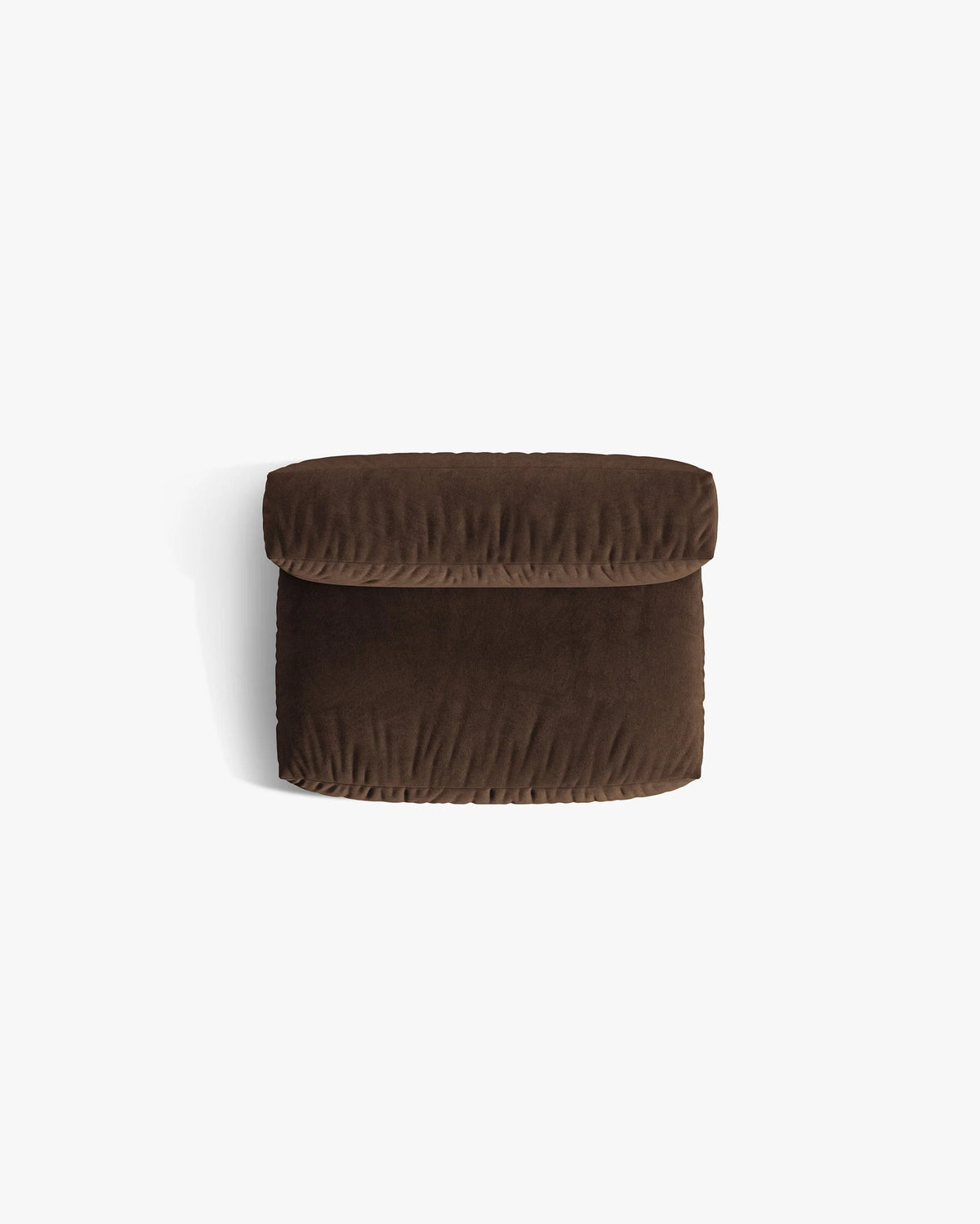Modulaire fluwelen bank MARTINA - middenmodule chocolade