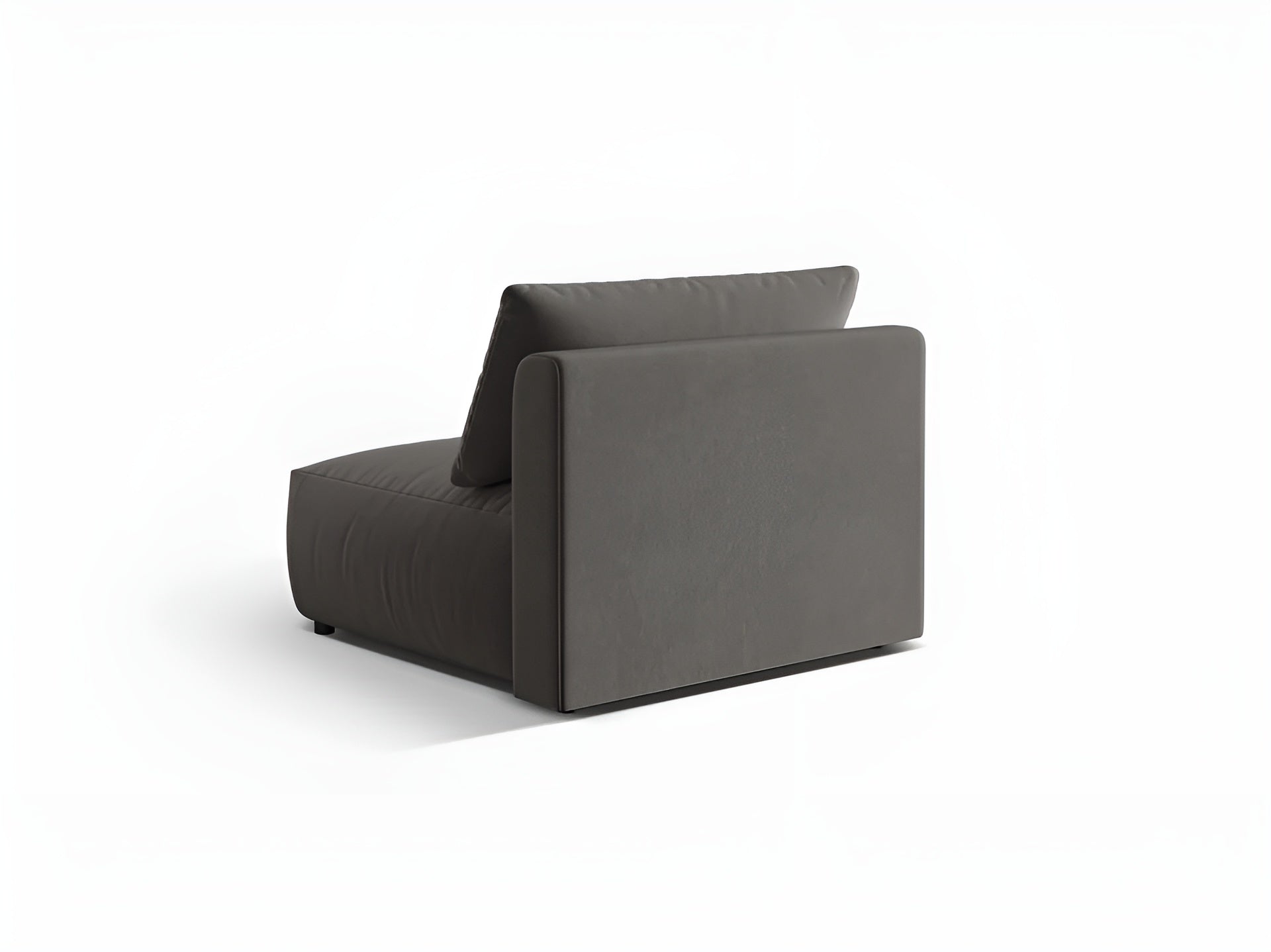 Sofa modułowa aksamitna CHRIS - szeroki element środkowy ciemnoszary – sosna