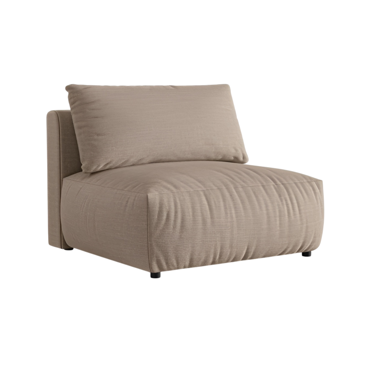 Modulaire bank CHRIS - brede middenelement zandkleurig chenille