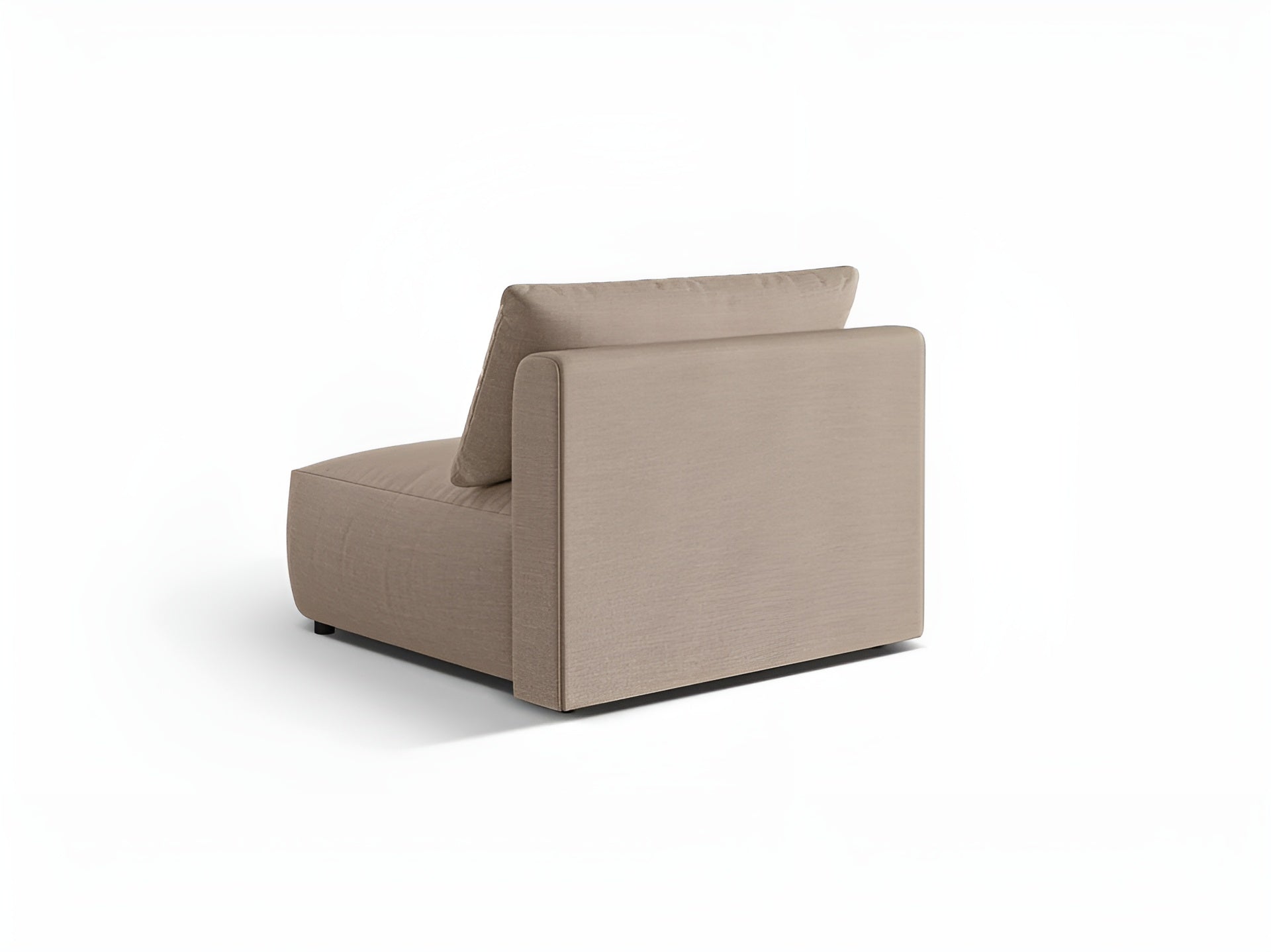 Modulaire bank CHRIS - brede middenelement zandkleurig chenille