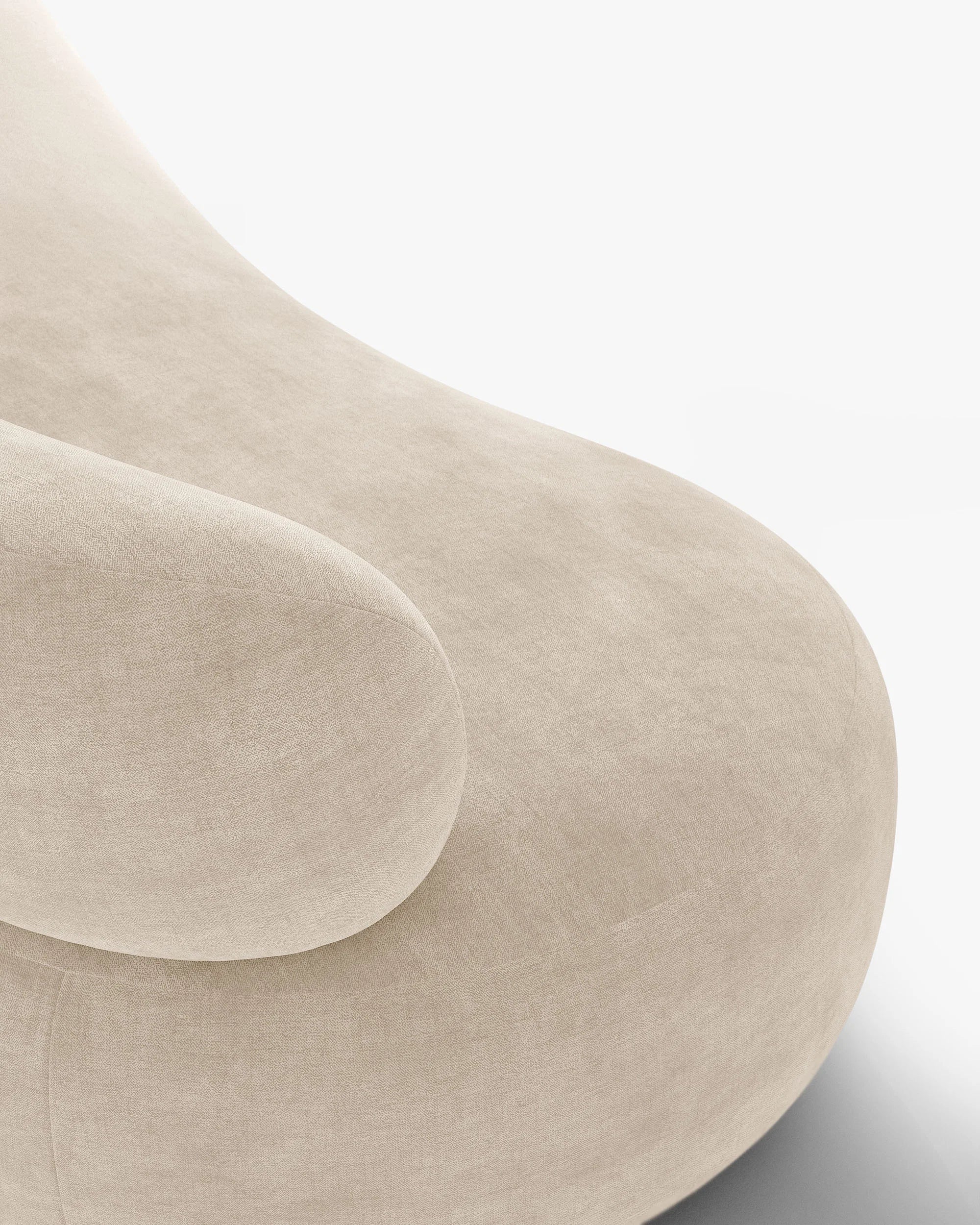 Fauteuil AURA lichtbeige chenille