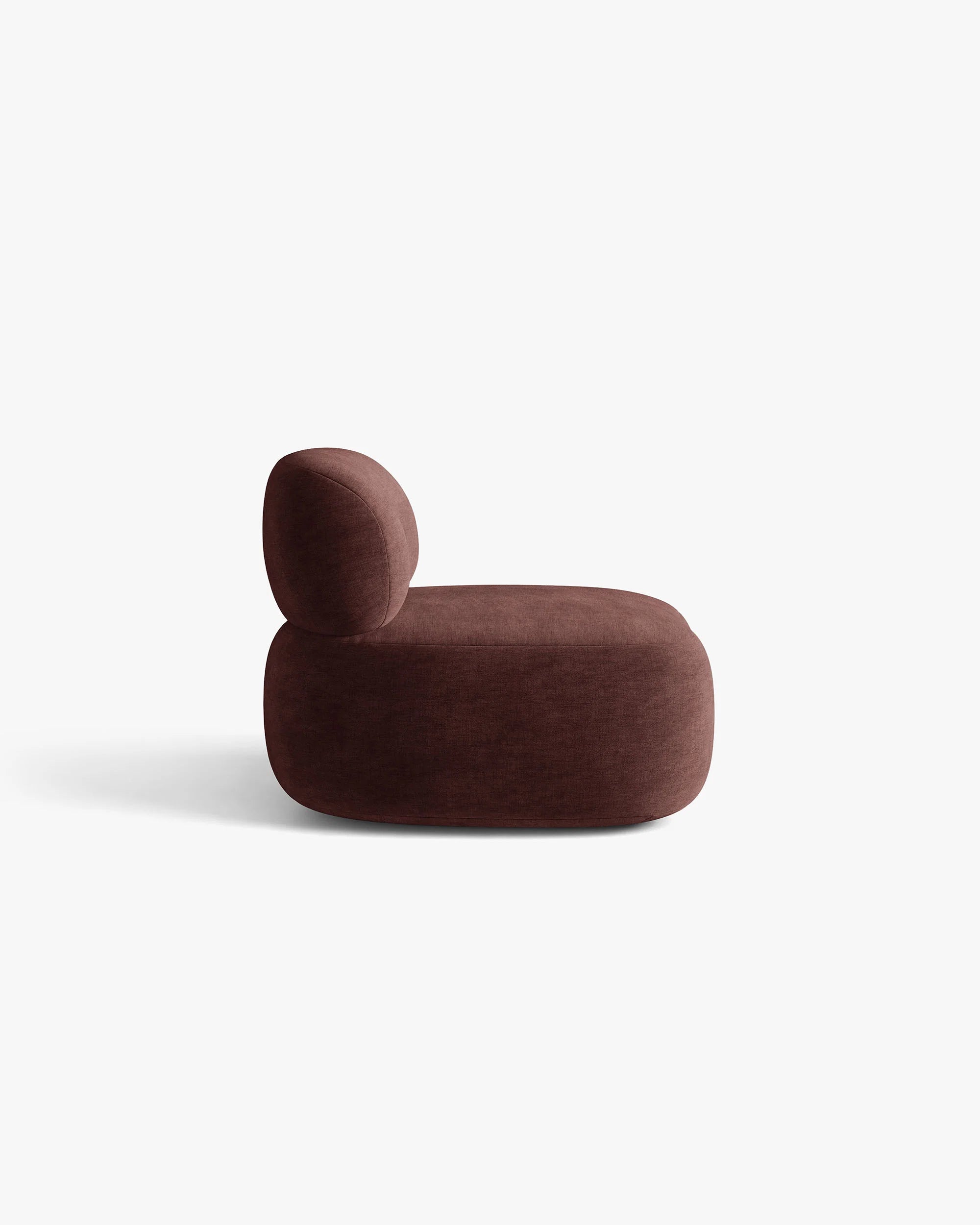 Fauteuil AURA in kersenrood chenille
