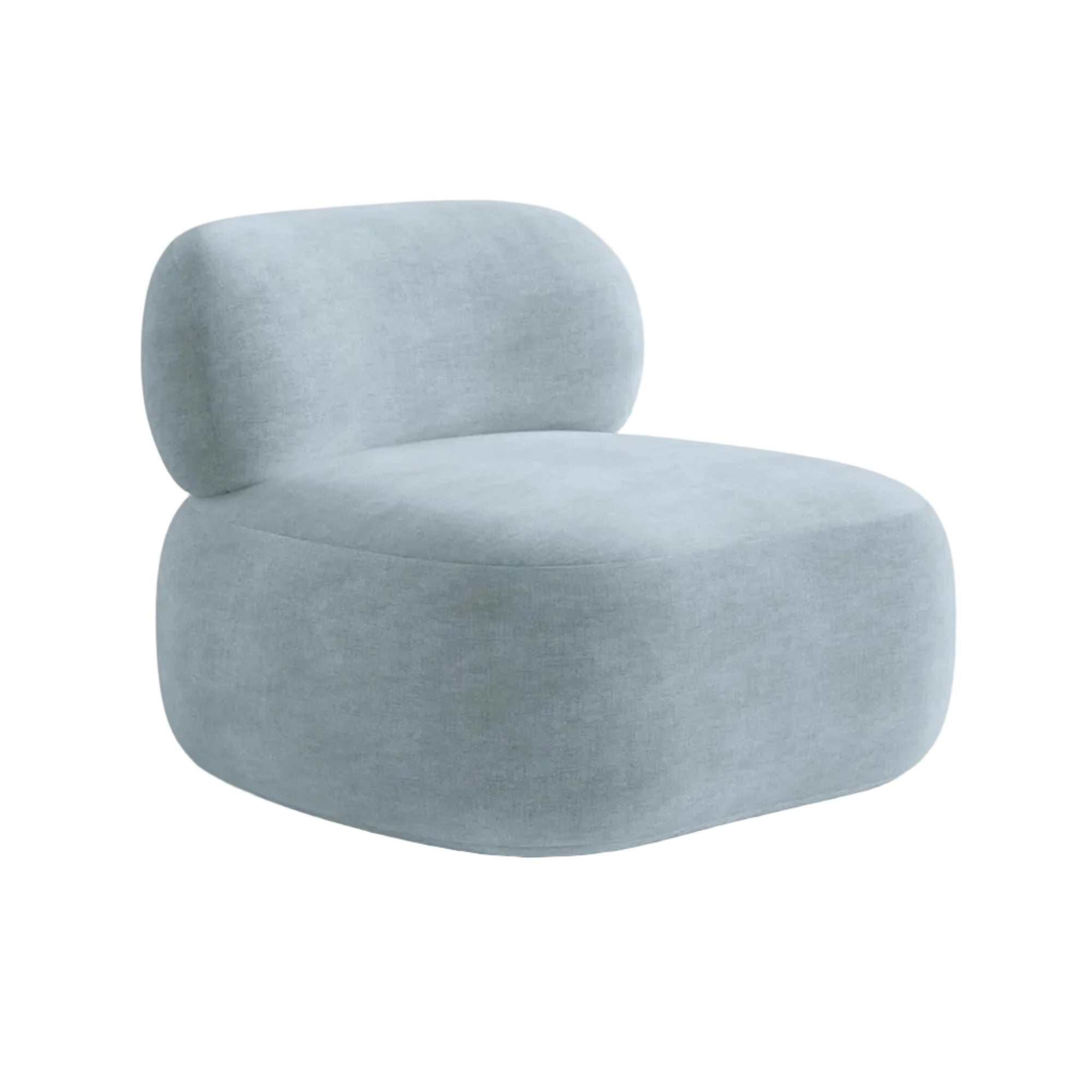 Fauteuil AURA pastelblauw chenille