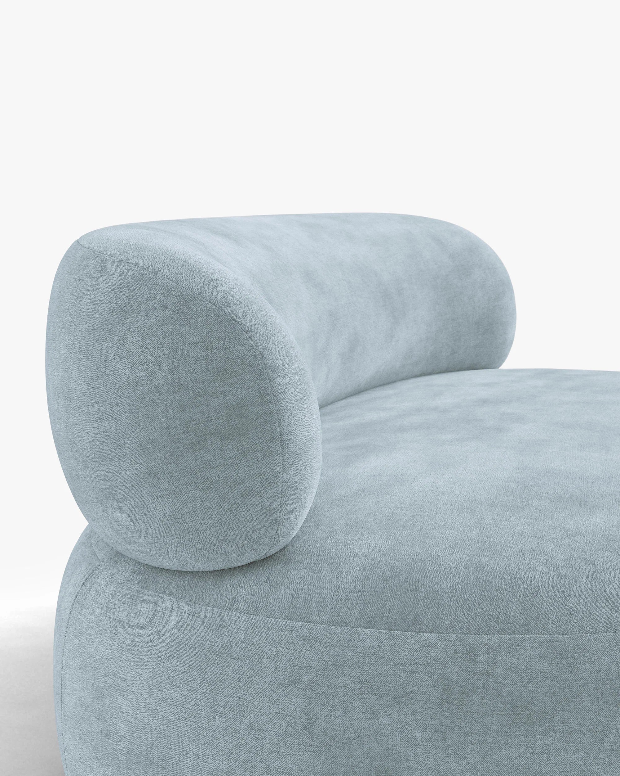 Fauteuil AURA pastelblauw chenille