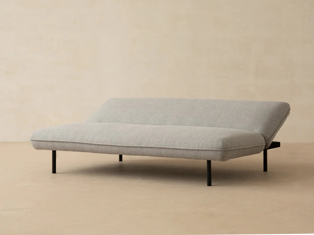 VALLS Sofa with Sleeping Function Gray Chenille