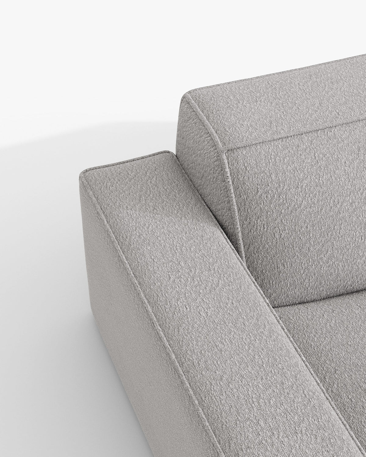 Sofa 3-zits met slaapfunctie JODIE grijs boucle