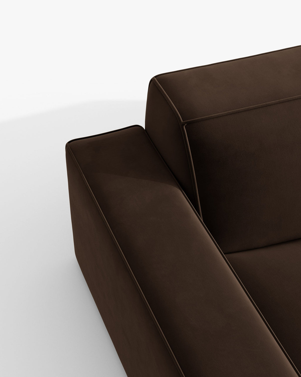 Velvet 3-zitsbank met slaapfunctie JODIE chocolade