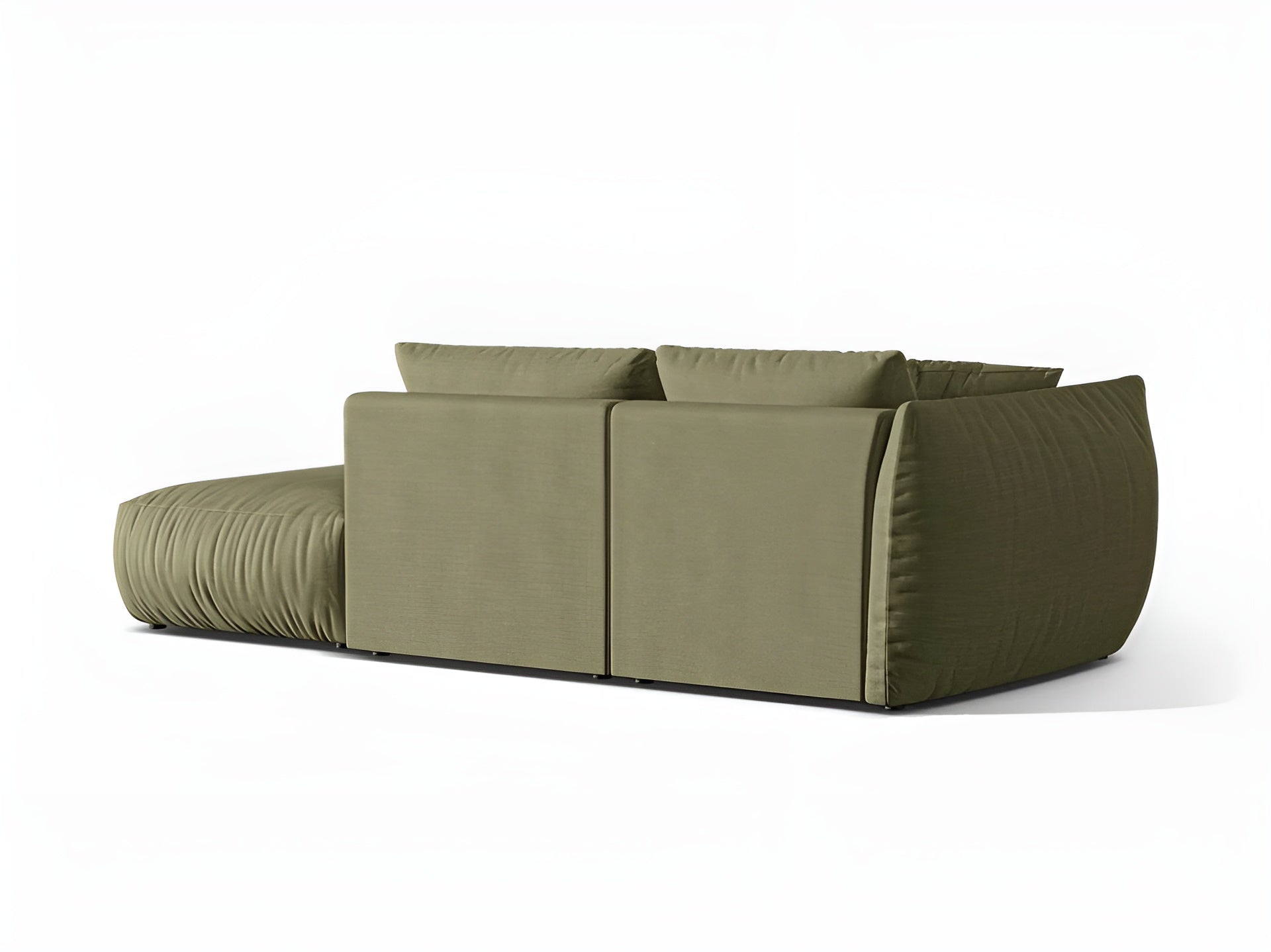 Modulares 3-Sitzer-Sofa rechts CHRIS hellgrüner Chenille