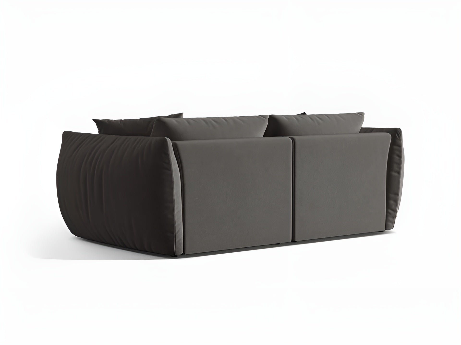 CHRIS dark gray velvet 3-seater sofa