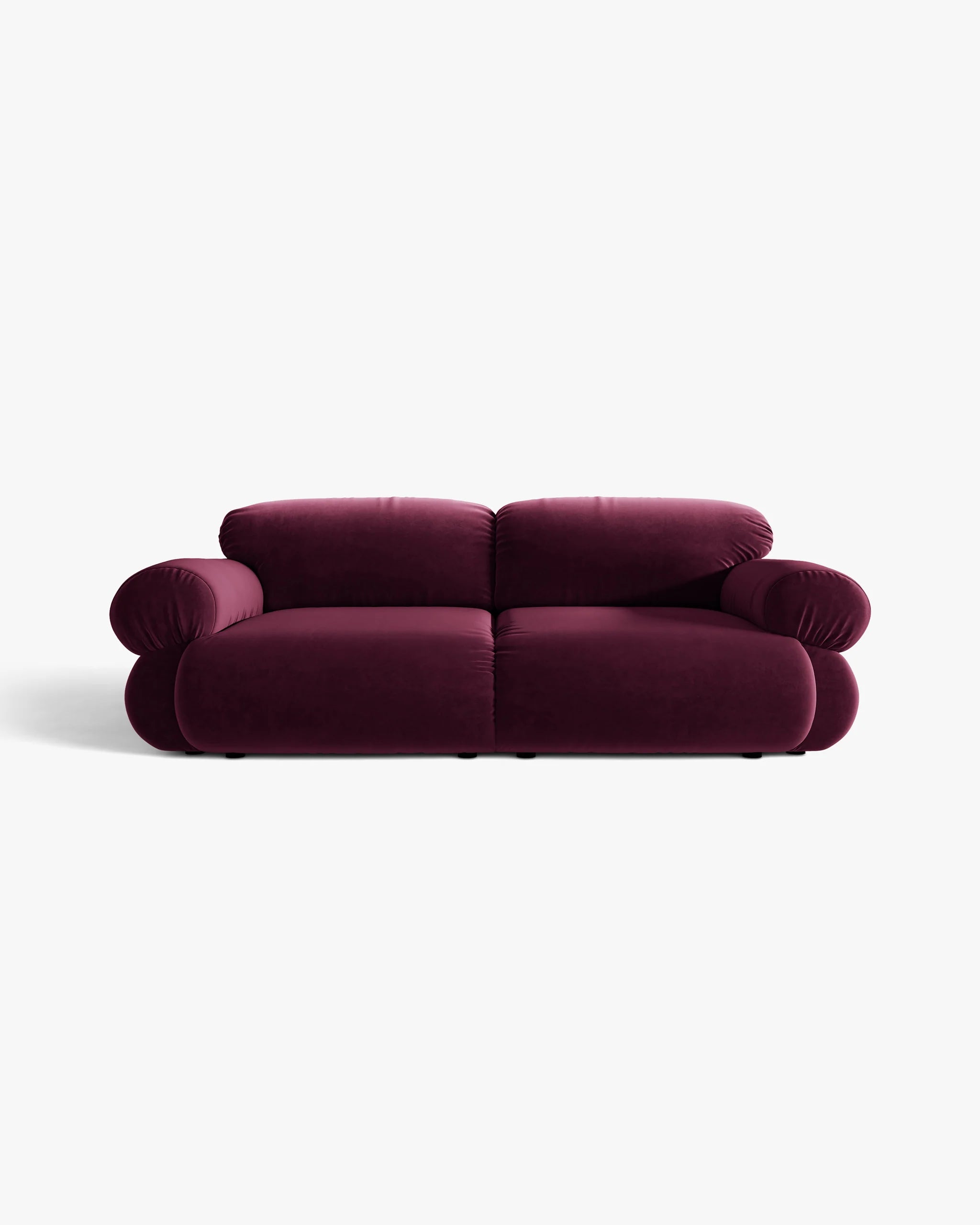 Sofa 3-zits fluwelen OPHELIA bordeauxrood