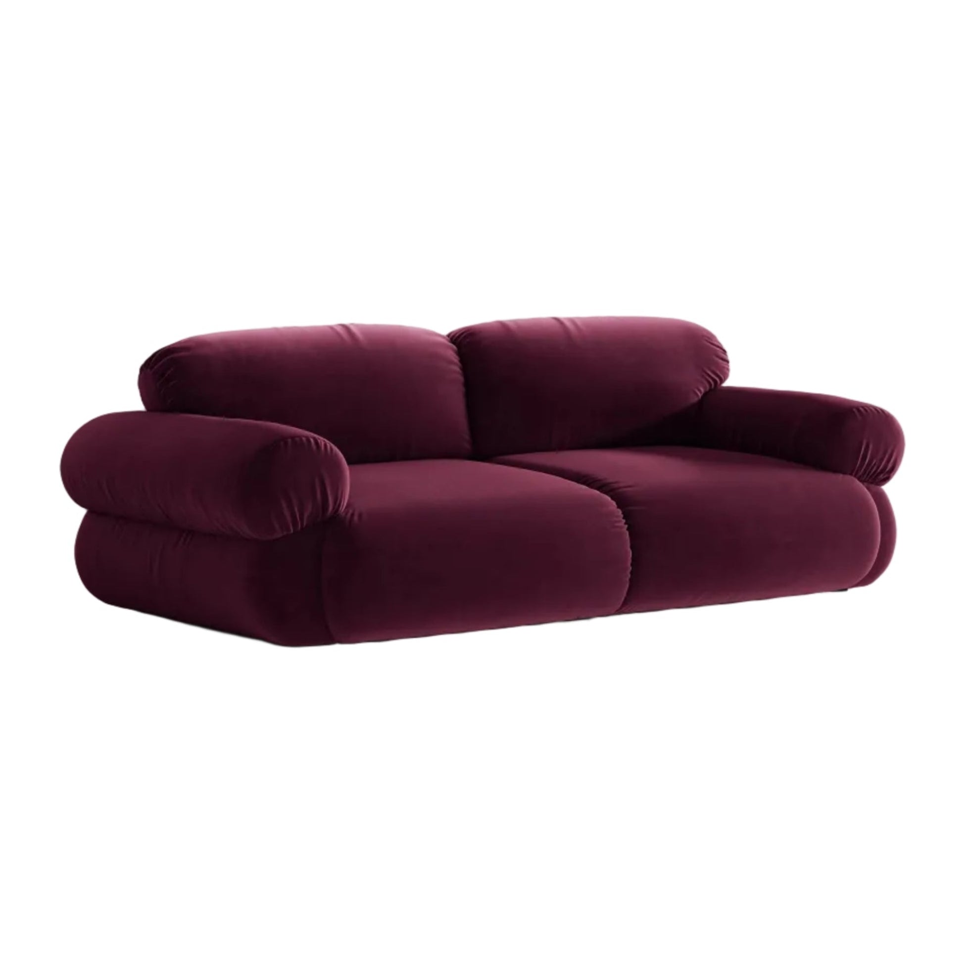 Sofa 3-zits fluwelen OPHELIA bordeauxrood
