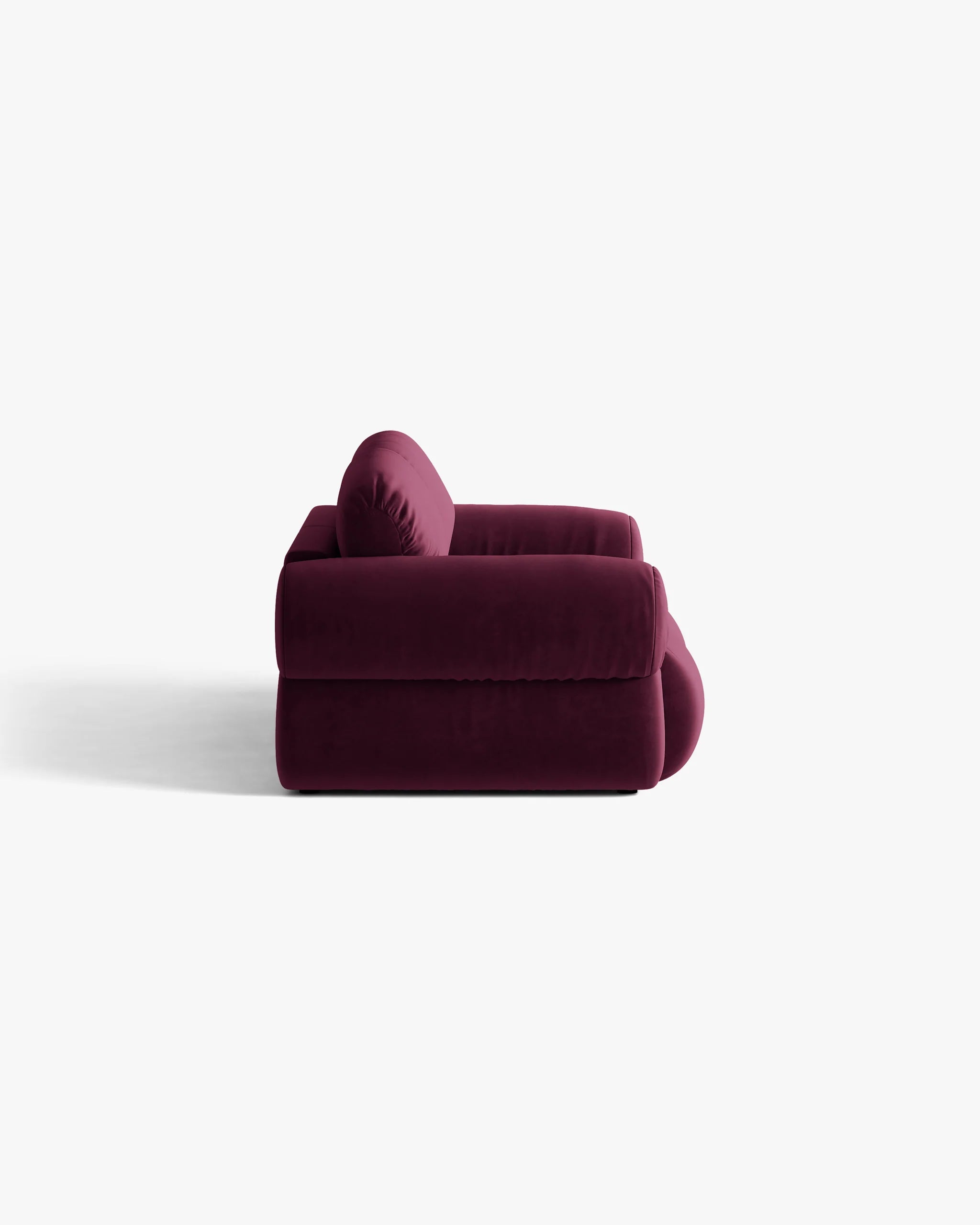Sofa 3-zits fluwelen OPHELIA bordeauxrood