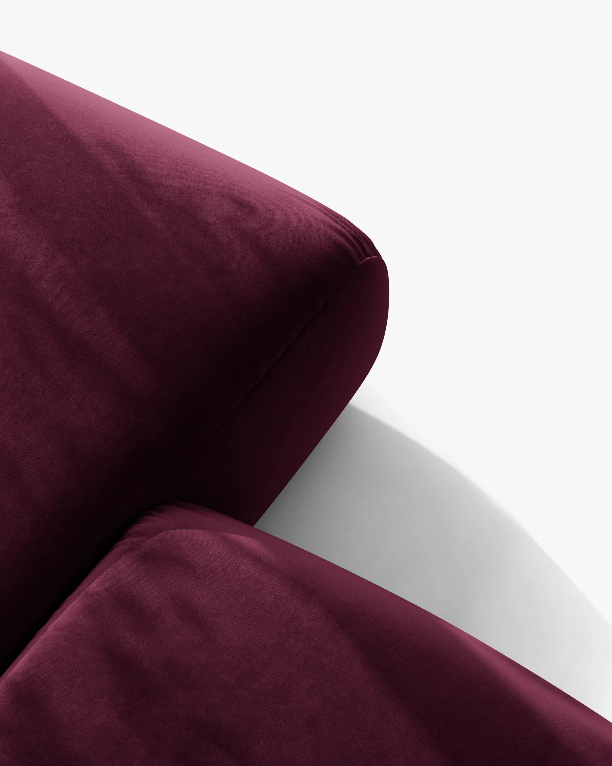 Sofa 3-zits fluwelen OPHELIA bordeauxrood