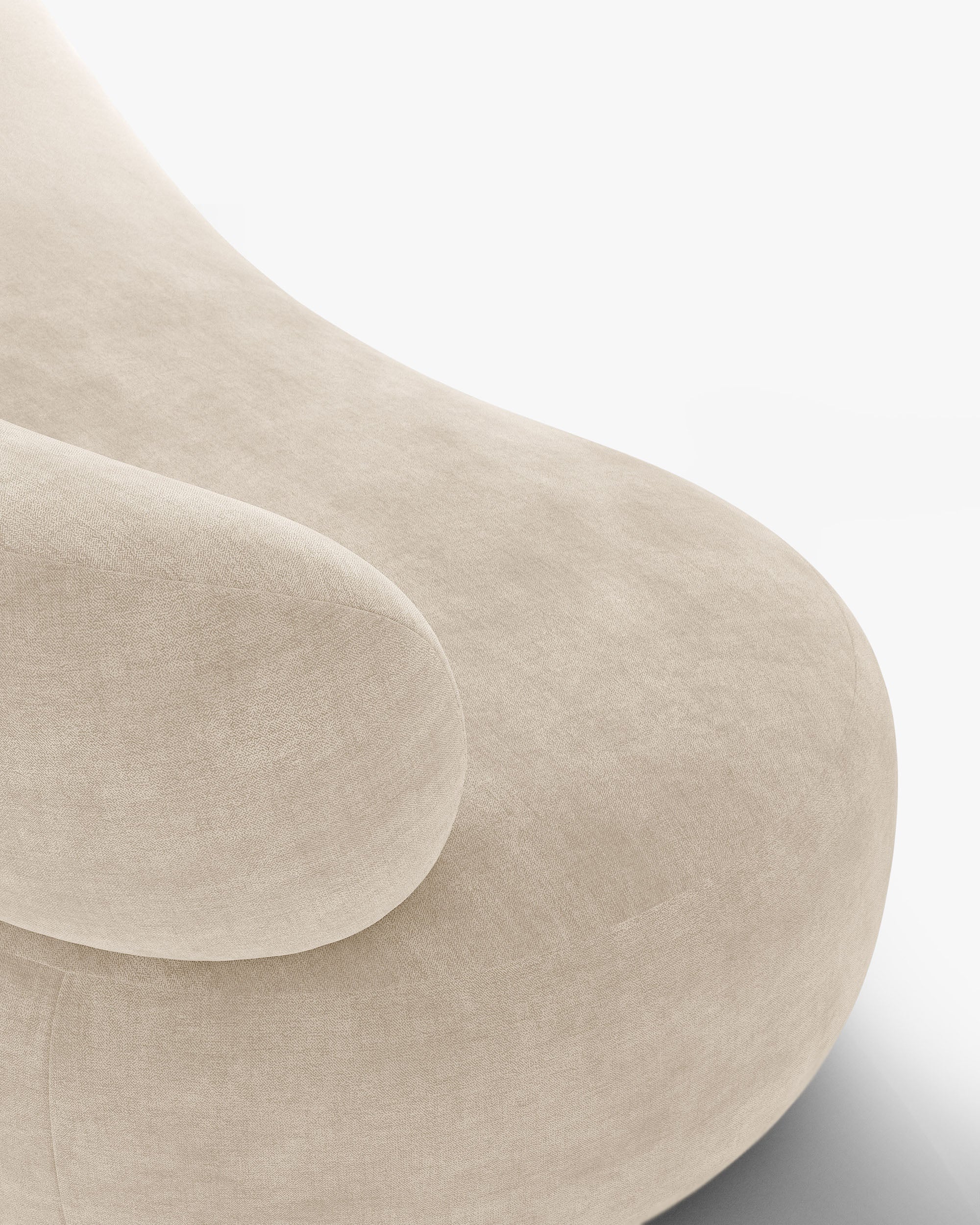 Sofa 3-zits AURA lichtbeige chenille