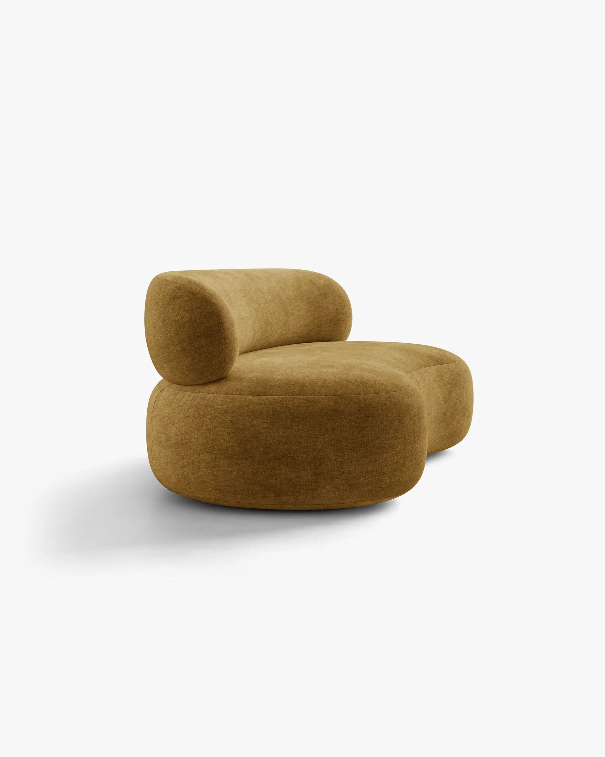 Sofa 3-zits AURA mosterdkleurig chenille
