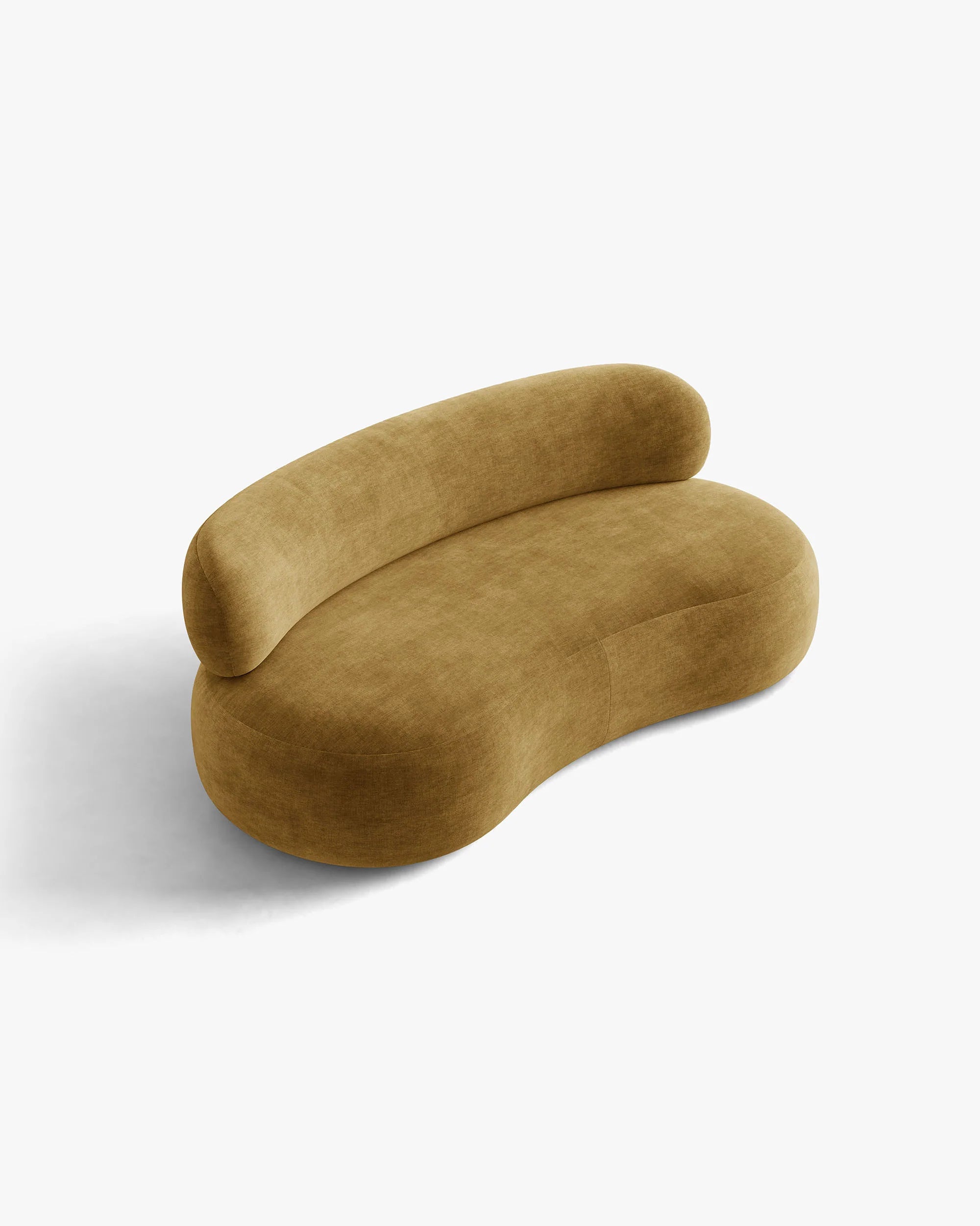Sofa 3-zits AURA mosterdkleurig chenille