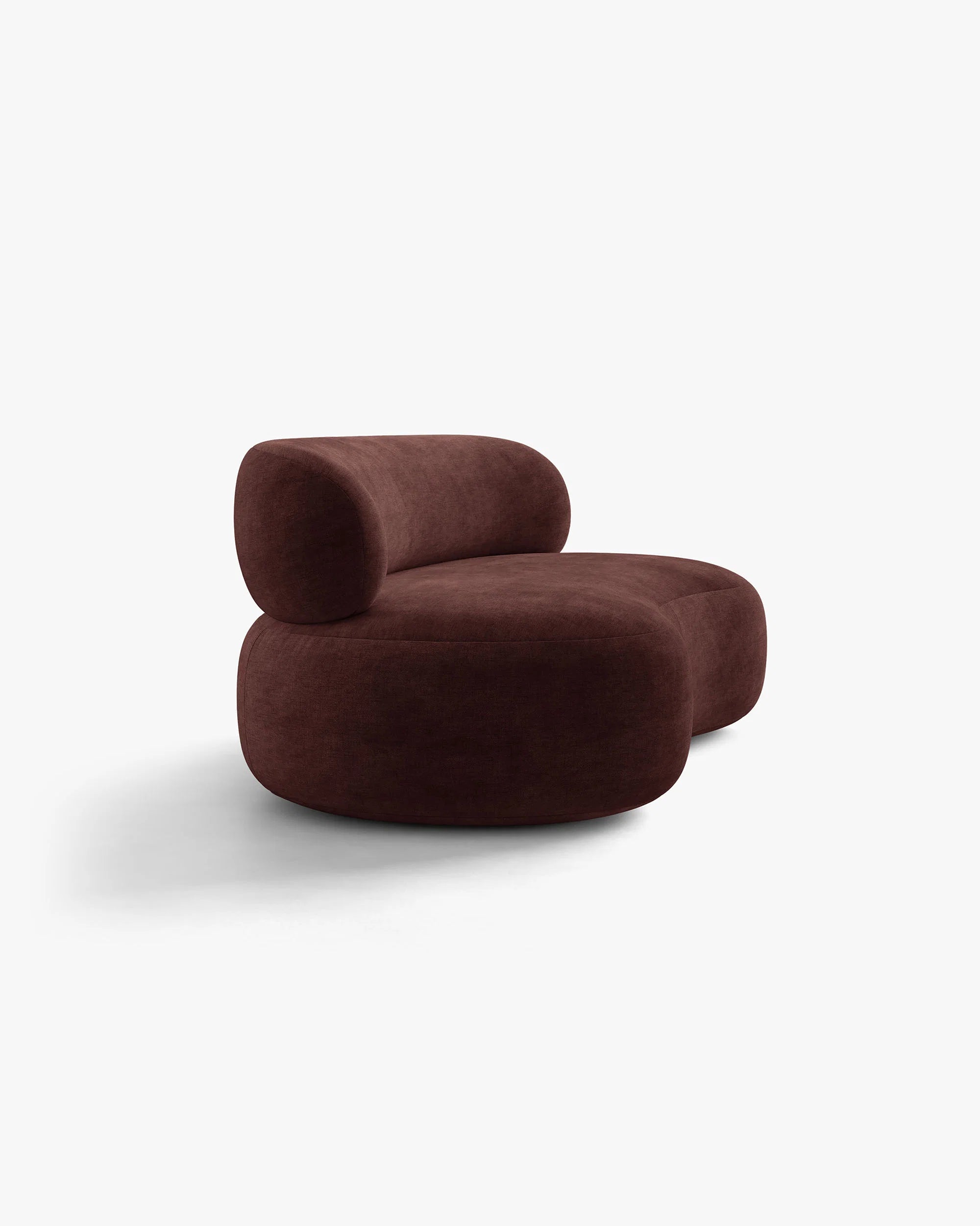 Sofa 3-zits AURA in kersenrode chenille