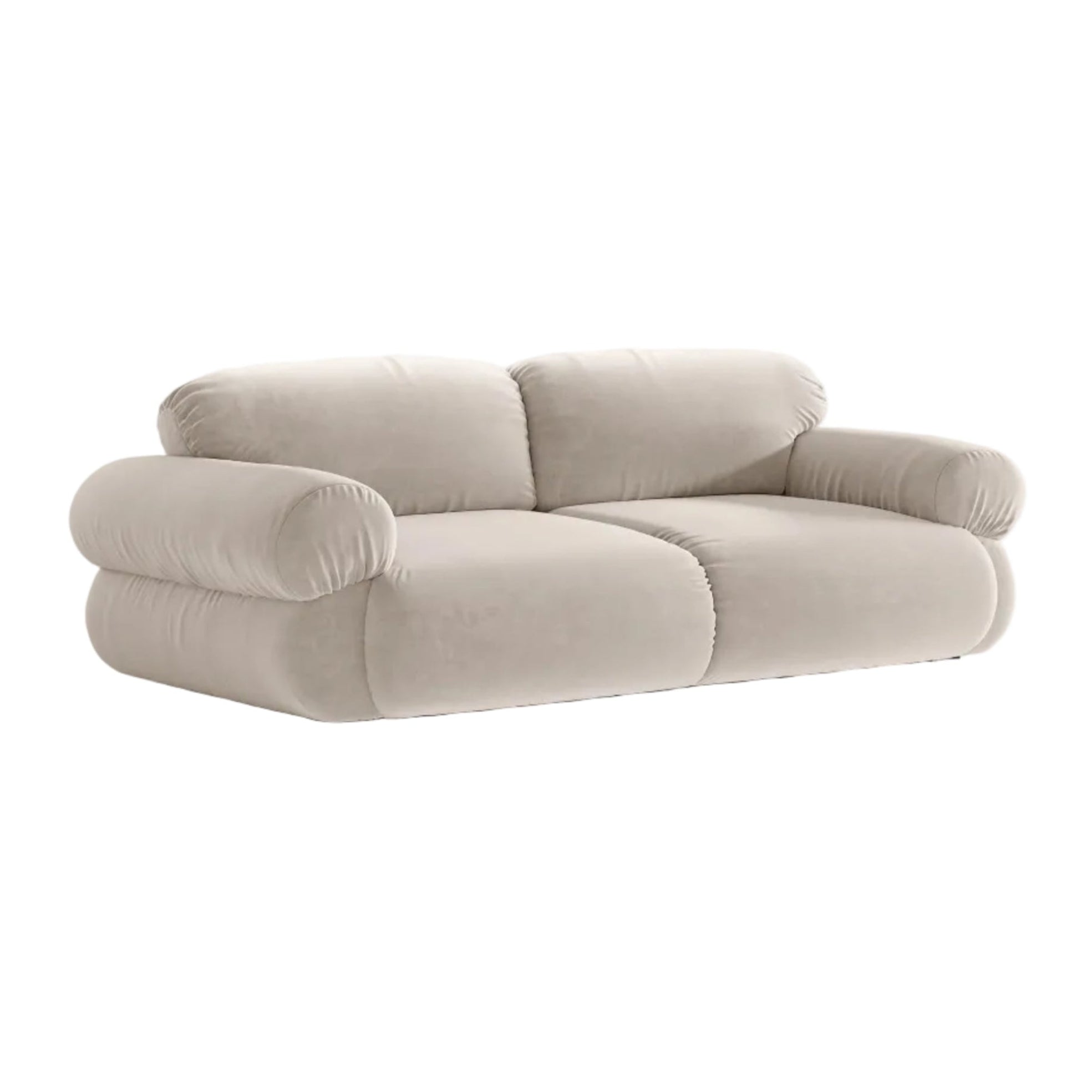 3-zits fluwelen bank OPHELIA beige