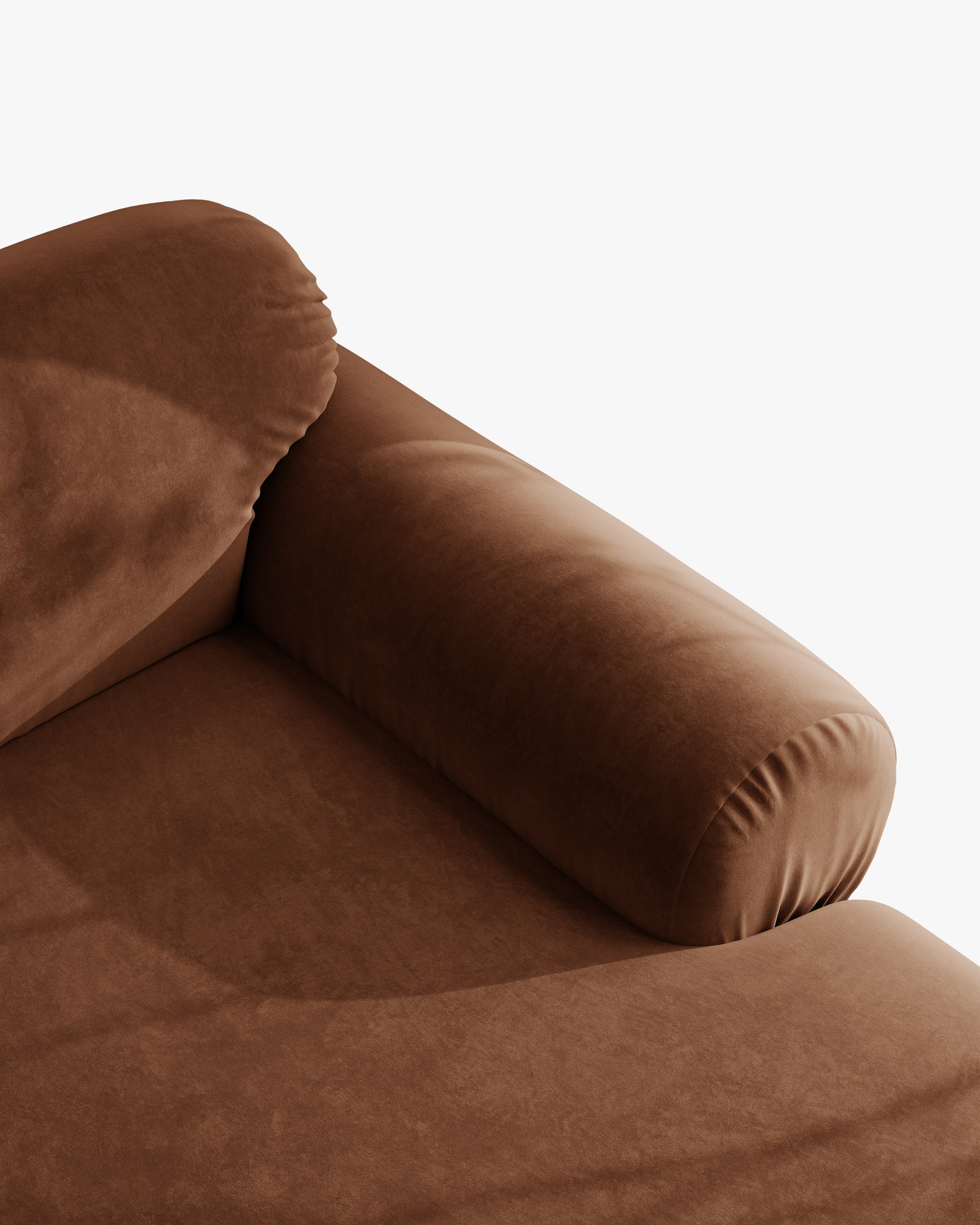 Sofa 3-zits fluweel OPHELIA bruin