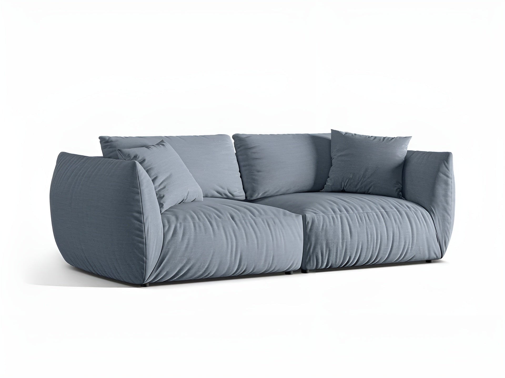 Sofa 4-Sitzer CHRIS hellblaues Chenille